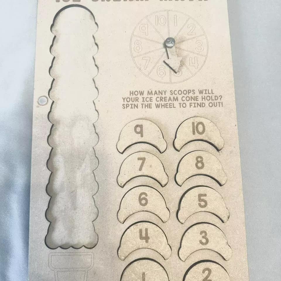 Ice cream counting board