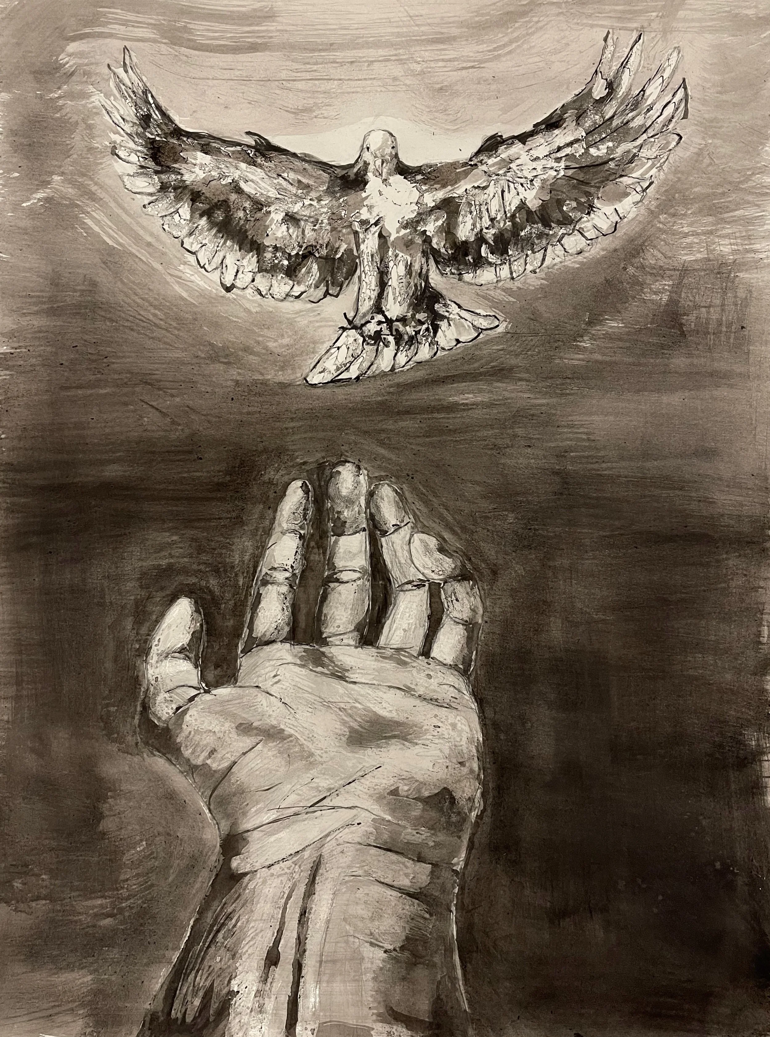 Reaching for Hope - Ink on Paper (2021)
