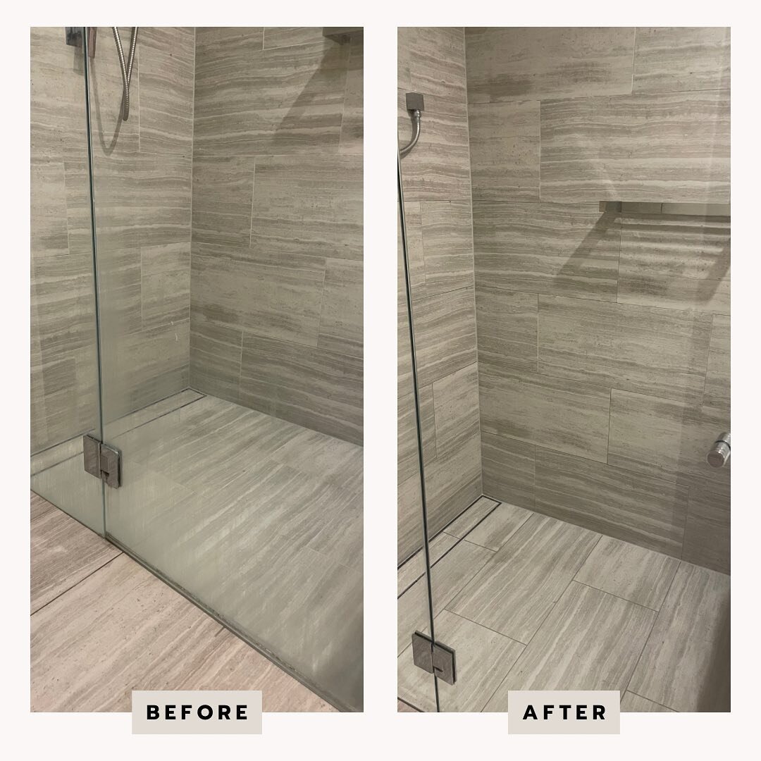 Before &amp; After of a clients shower today&hellip;