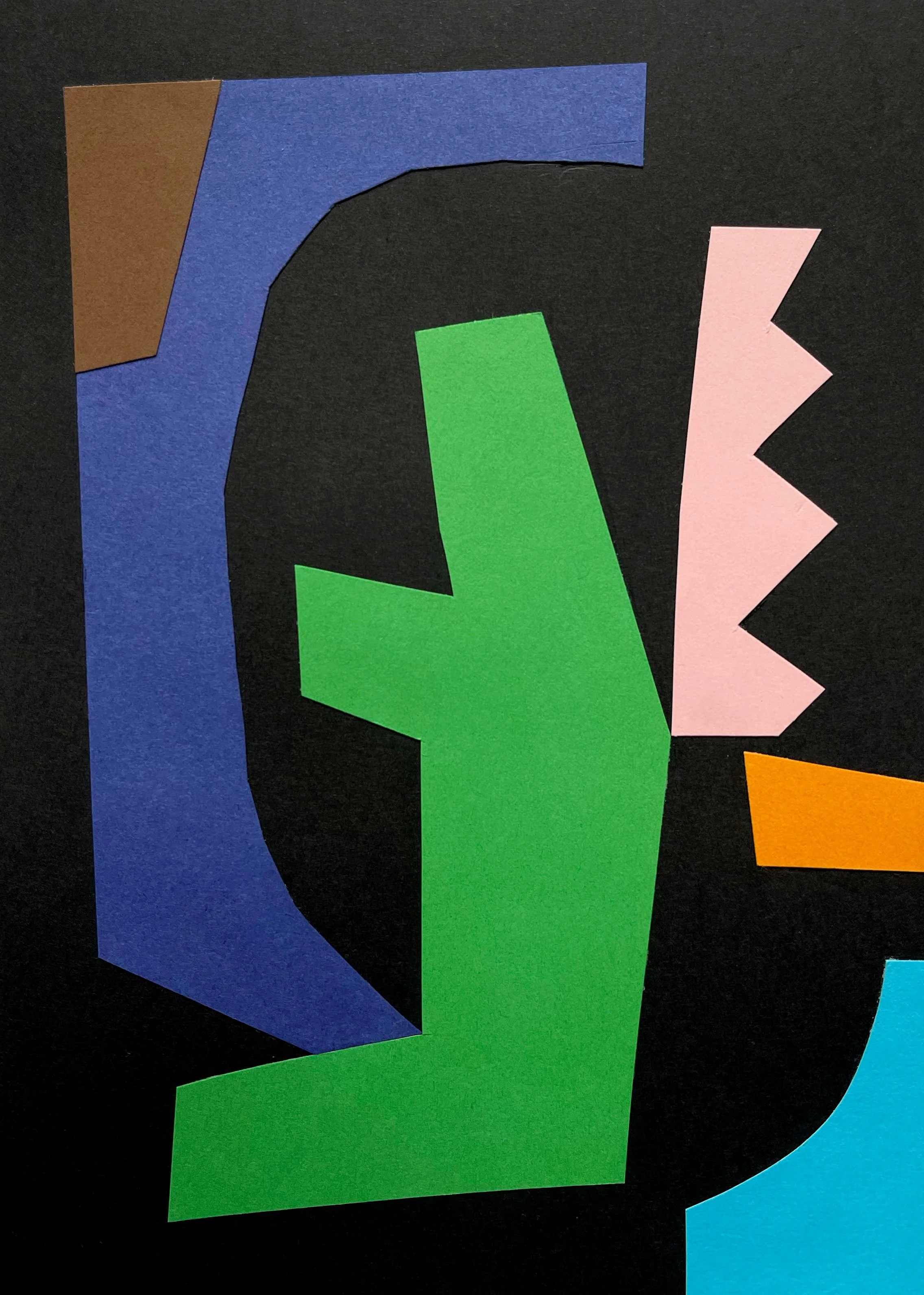 Clamp , 2024 Colored papers on paper 7 x 5 inches (17.8 x 12.7 cm)