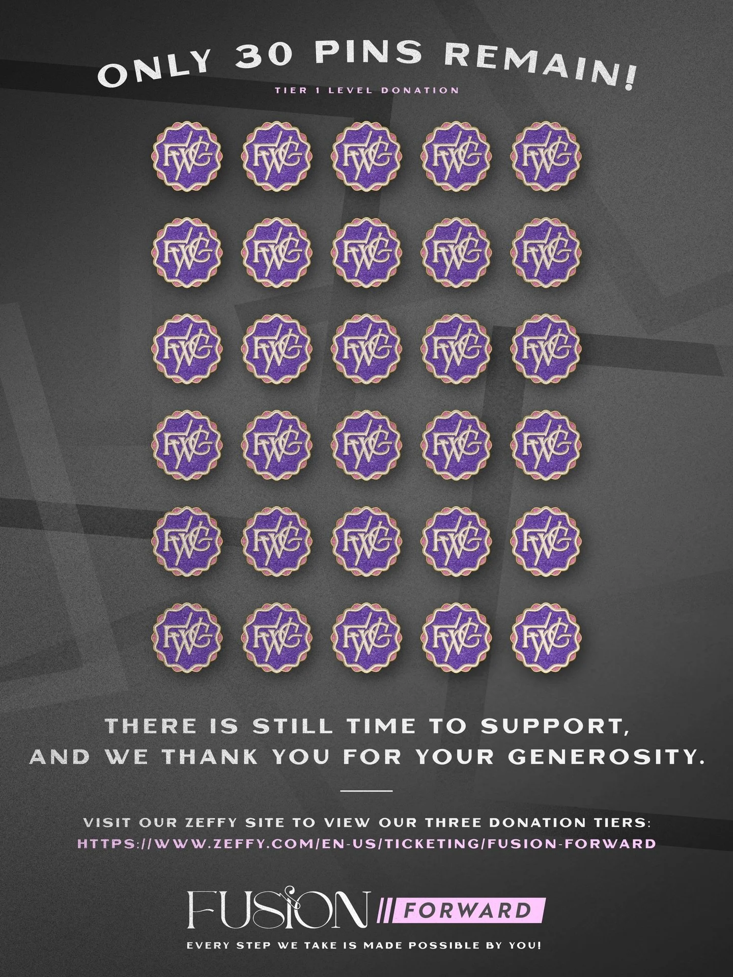 ✨ 𝚃𝙷𝙰𝙽𝙺 𝚈𝙾𝚄 𝙵𝙾𝚁 𝙰𝙻𝙻 𝚈𝙾𝚄𝚁 𝚂𝚄𝙿𝙿𝙾𝚁𝚃! ✨

We are so grateful for all the support we&rsquo;ve received through our Fusion Forward fundraiser, and there&rsquo;s still time left if you&rsquo;d like to contribute! We have just 30 Limi