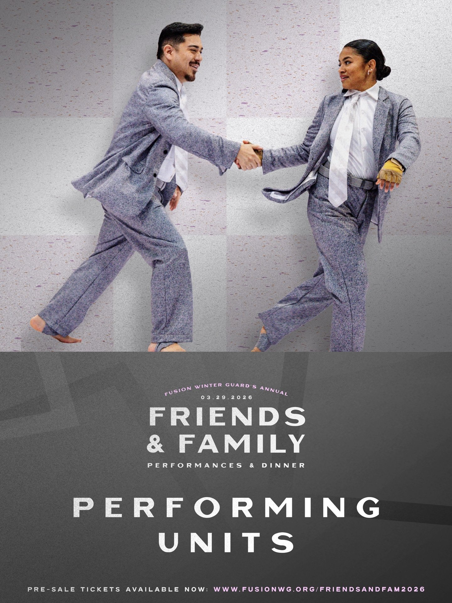 We are so excited for our annual Friends &amp; Family event this upcoming Sunday, March 29th, 2026 at Saint Joseph High School in Metuchen! Enjoy an afternoon filled with winter guards from our community, a 50/50 raffle, and post-show dinner. Swipe r