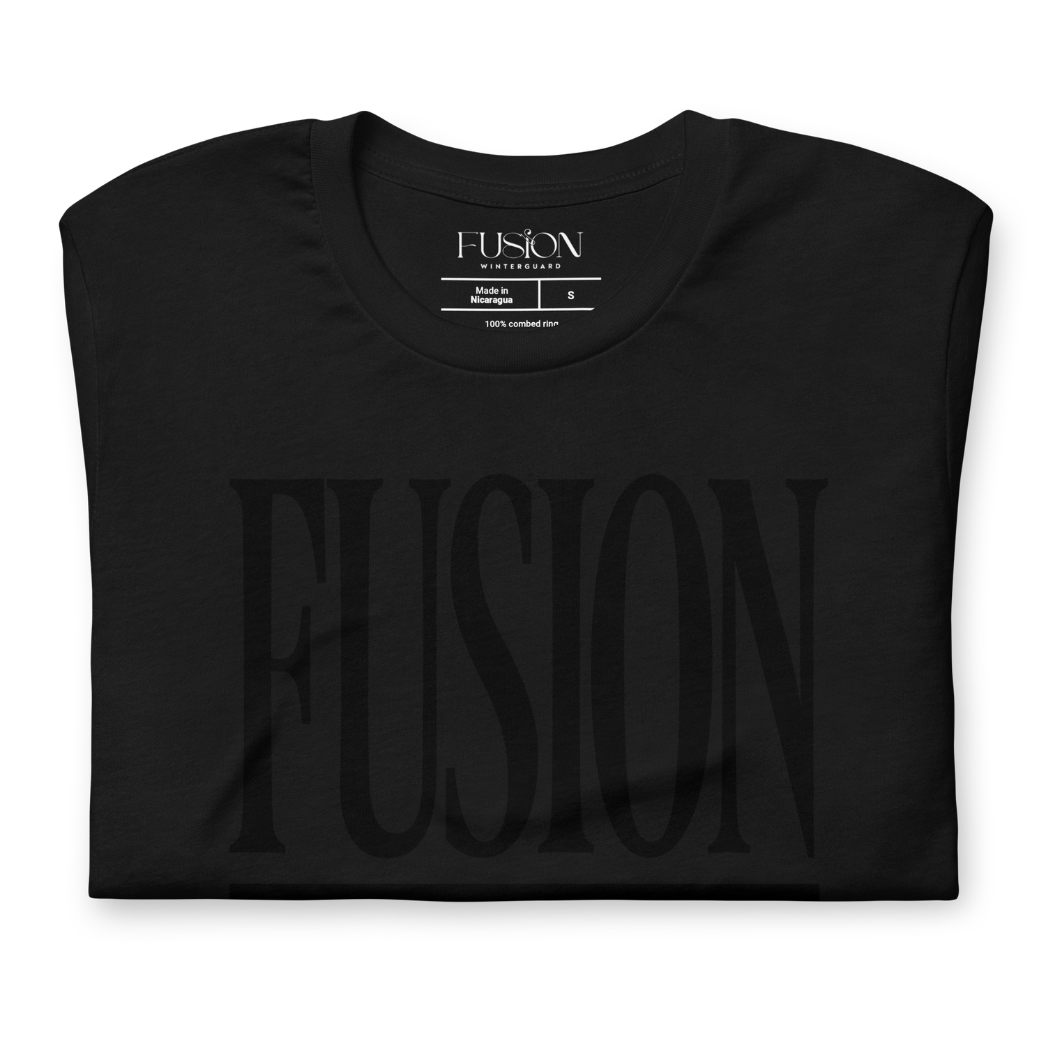 Black-on-black T-Shirt — Fusion Winter Guard