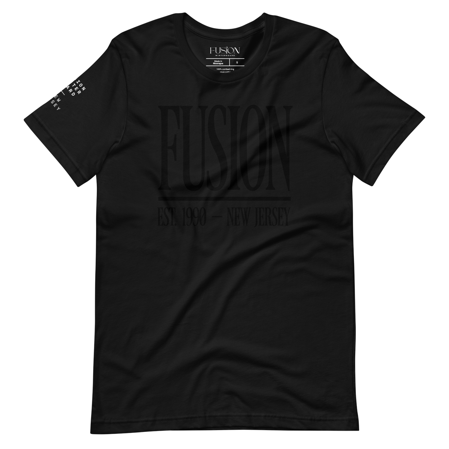 Black-on-black T-Shirt — Fusion Winter Guard