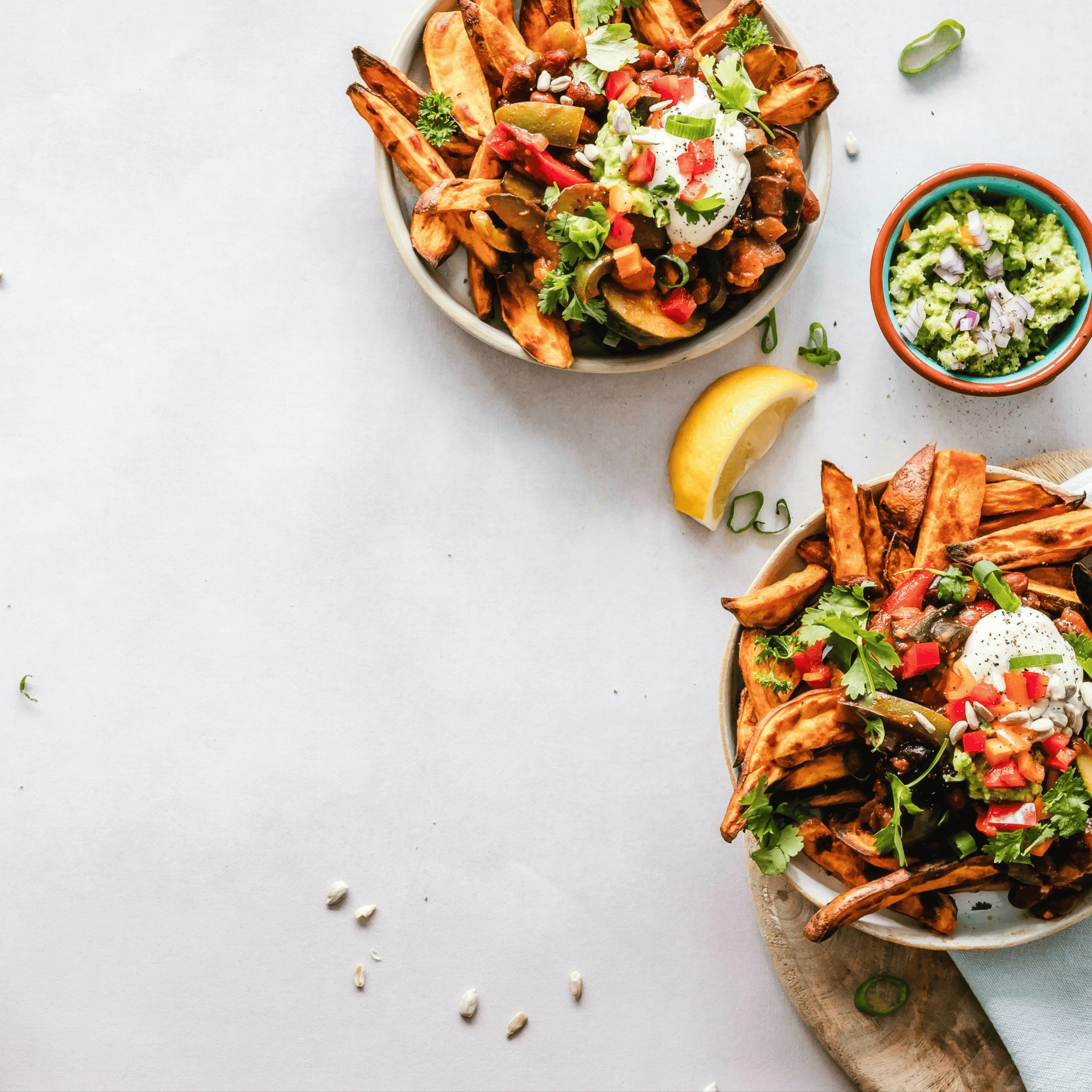 Frites de patates douces façon mexicaine ( et poulet épicé)