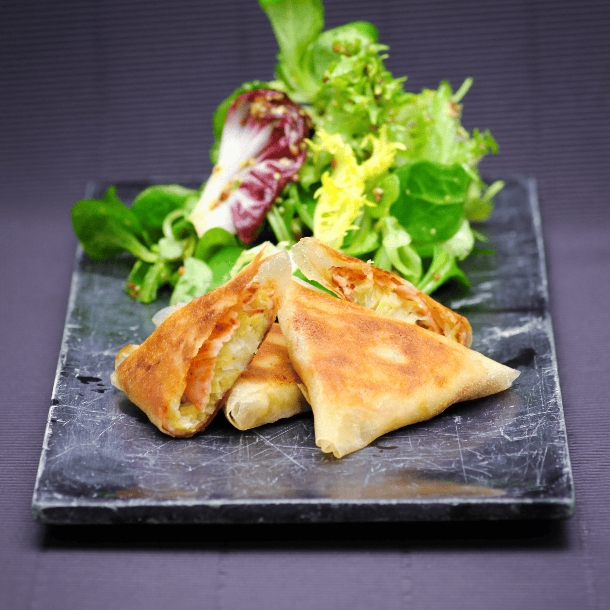 Brick croustillantes aux poireaux et champignons