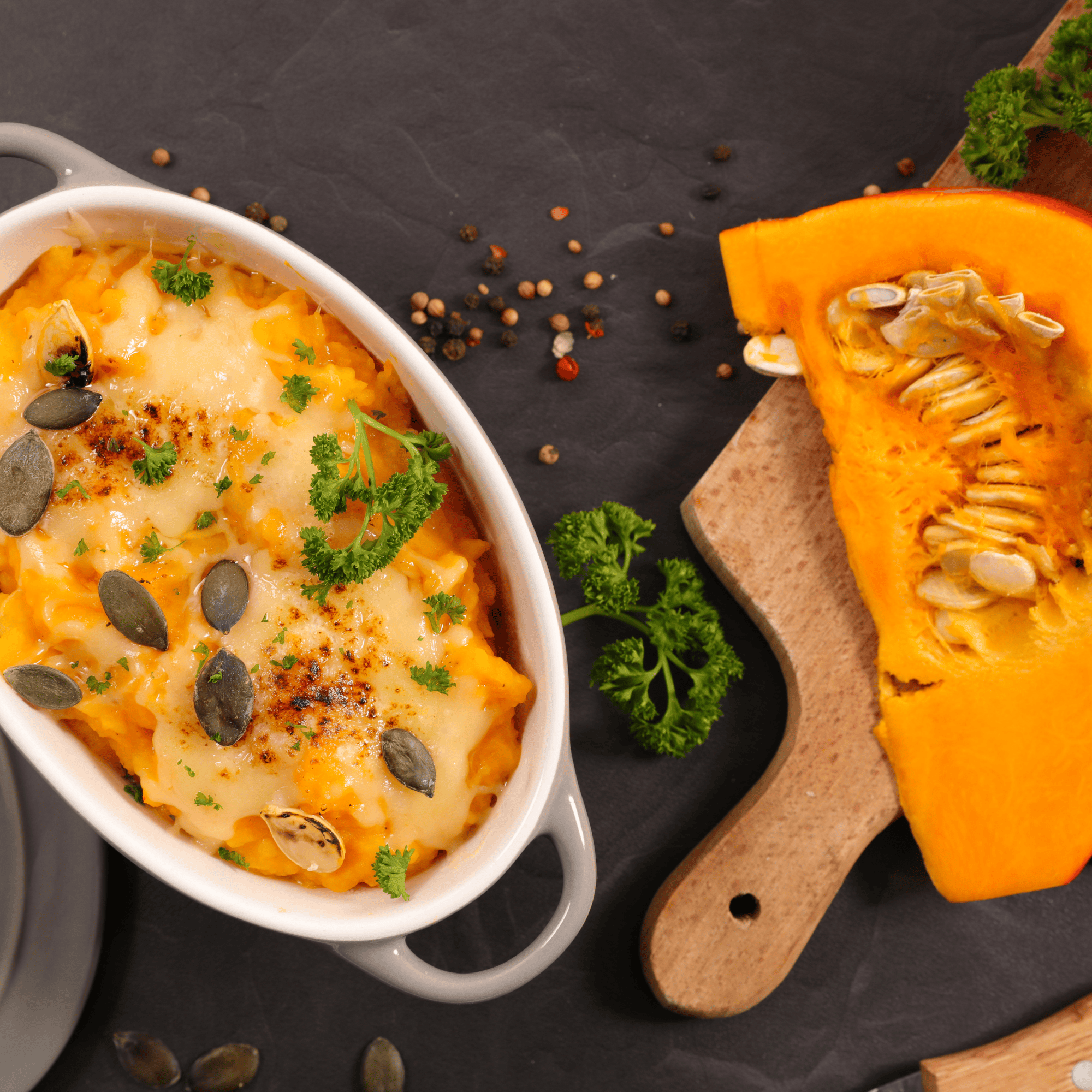 Gratin doudou de courge au fromage fondant 