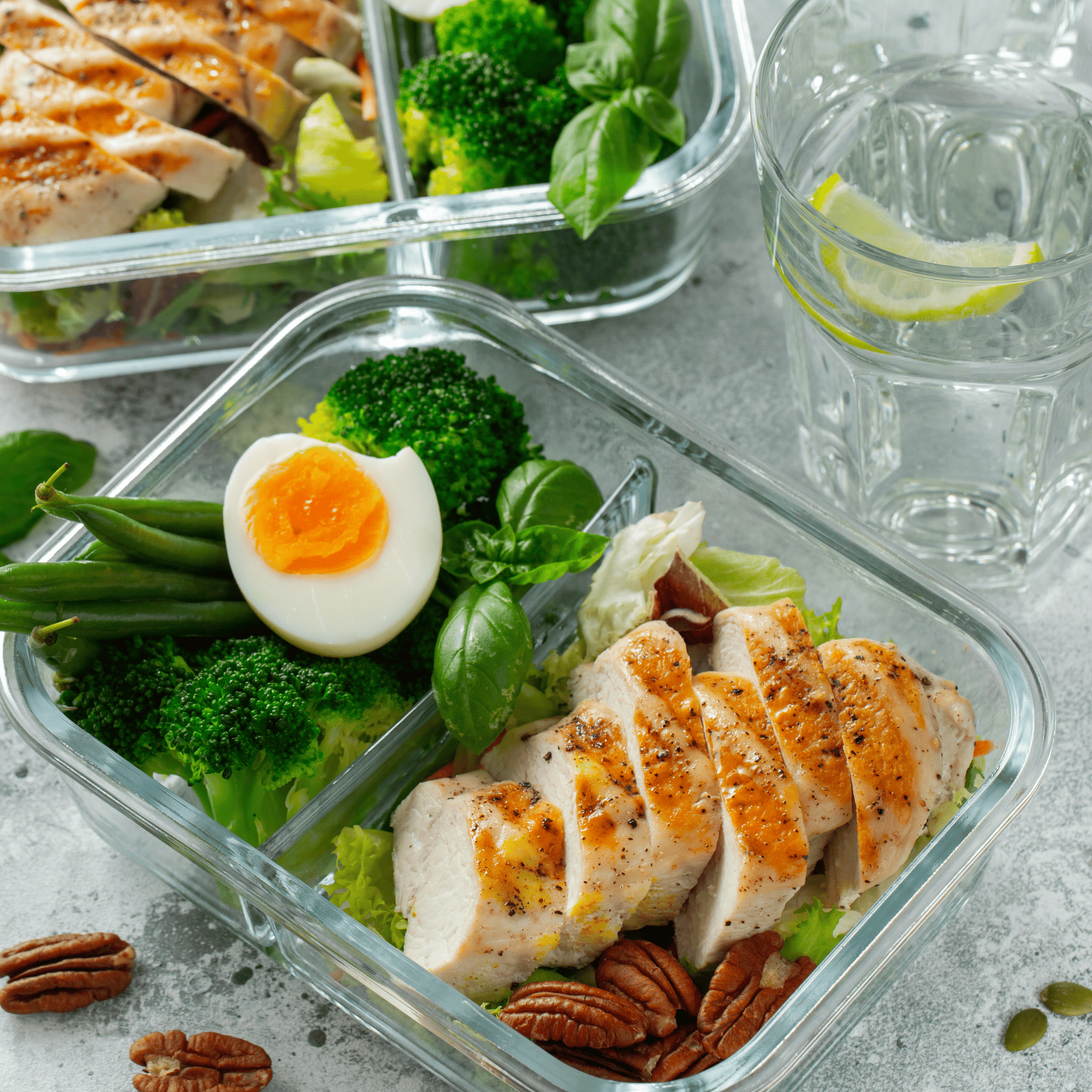 Lunch box - Poulet moelleux, brocolis et oeufs coulant