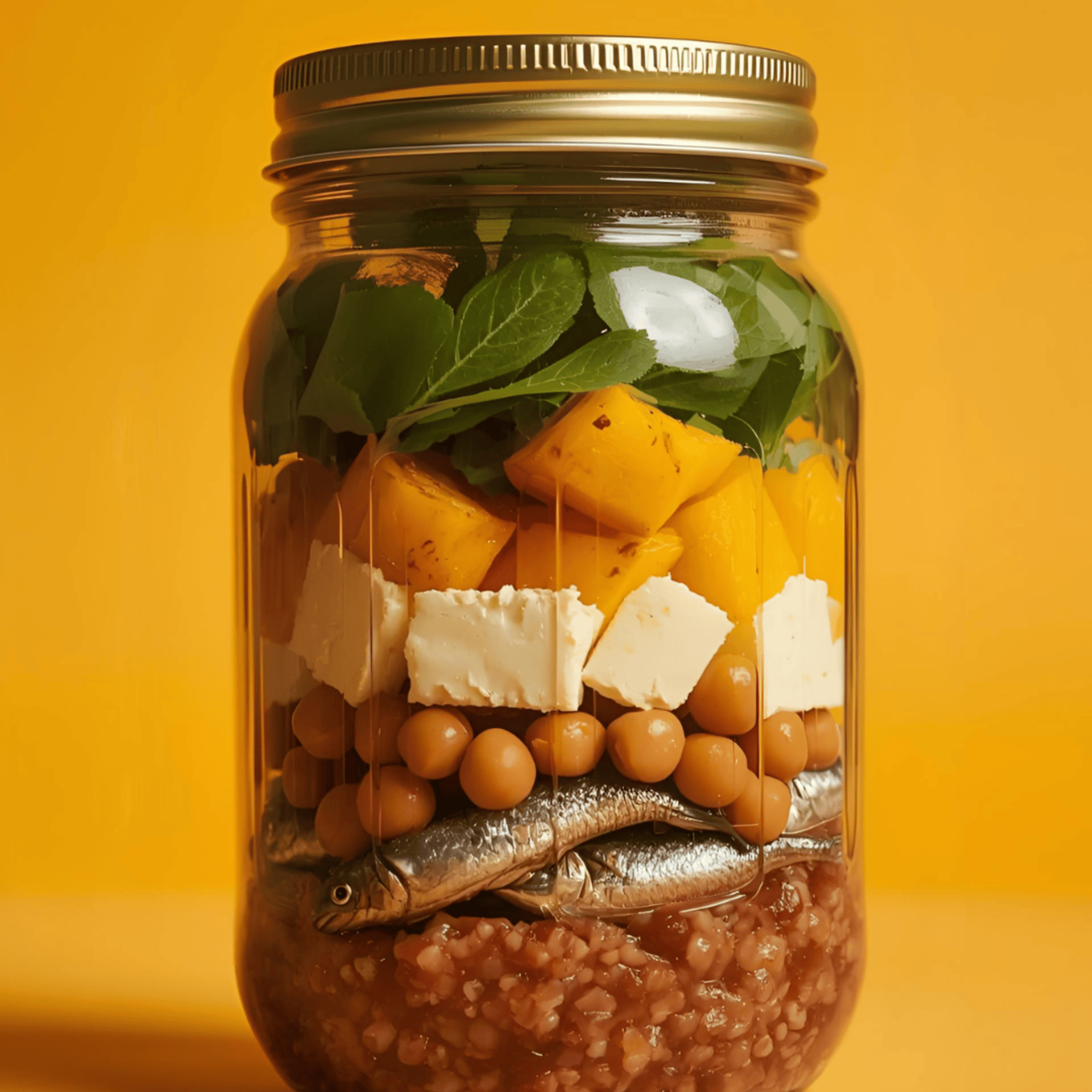 Bocal complet sardines pois chiches et feta 