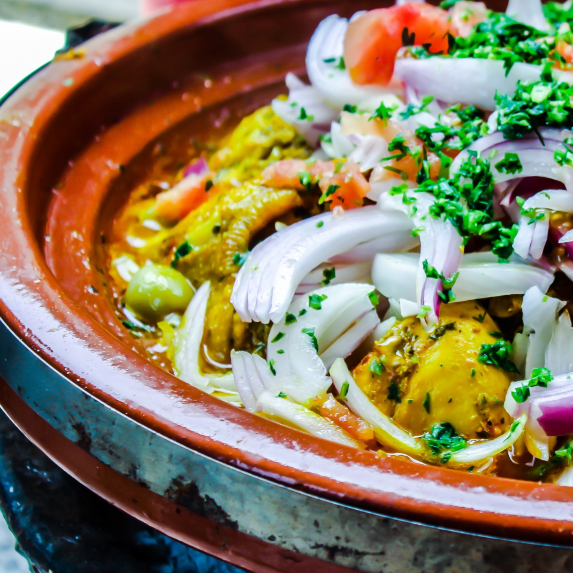 Tajine express poulet citron olives 