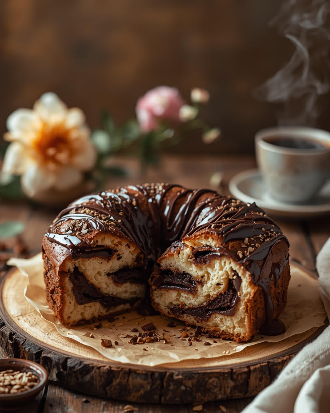 Babka maison torsadée au chocolat fondant
