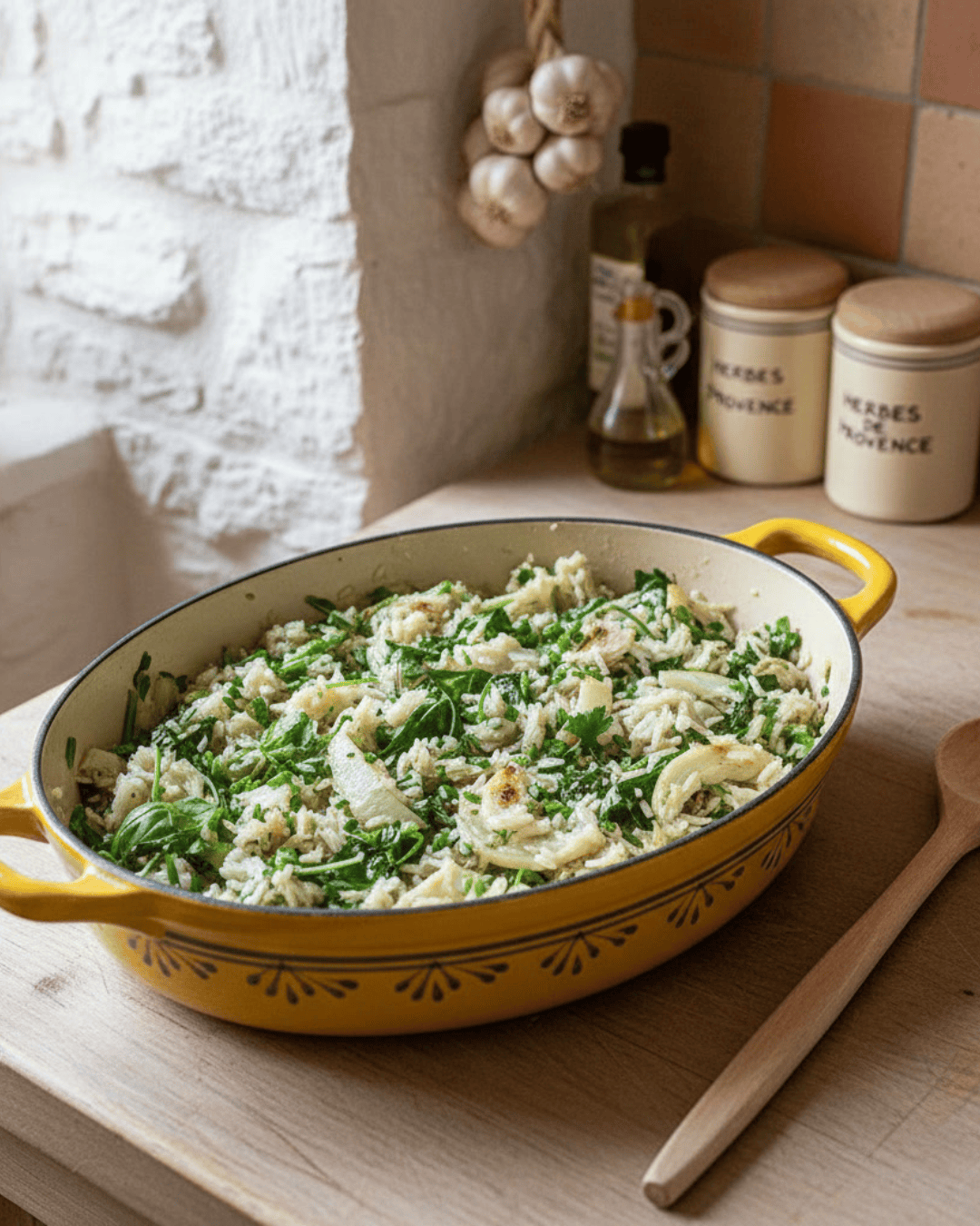 Casserole de riz basmati au fenouil et herbes fraîches
