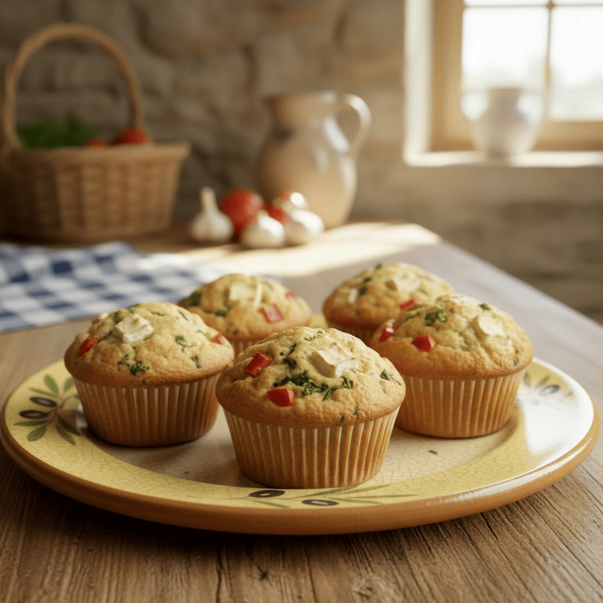 Muffins salés aux légumes et fromage 