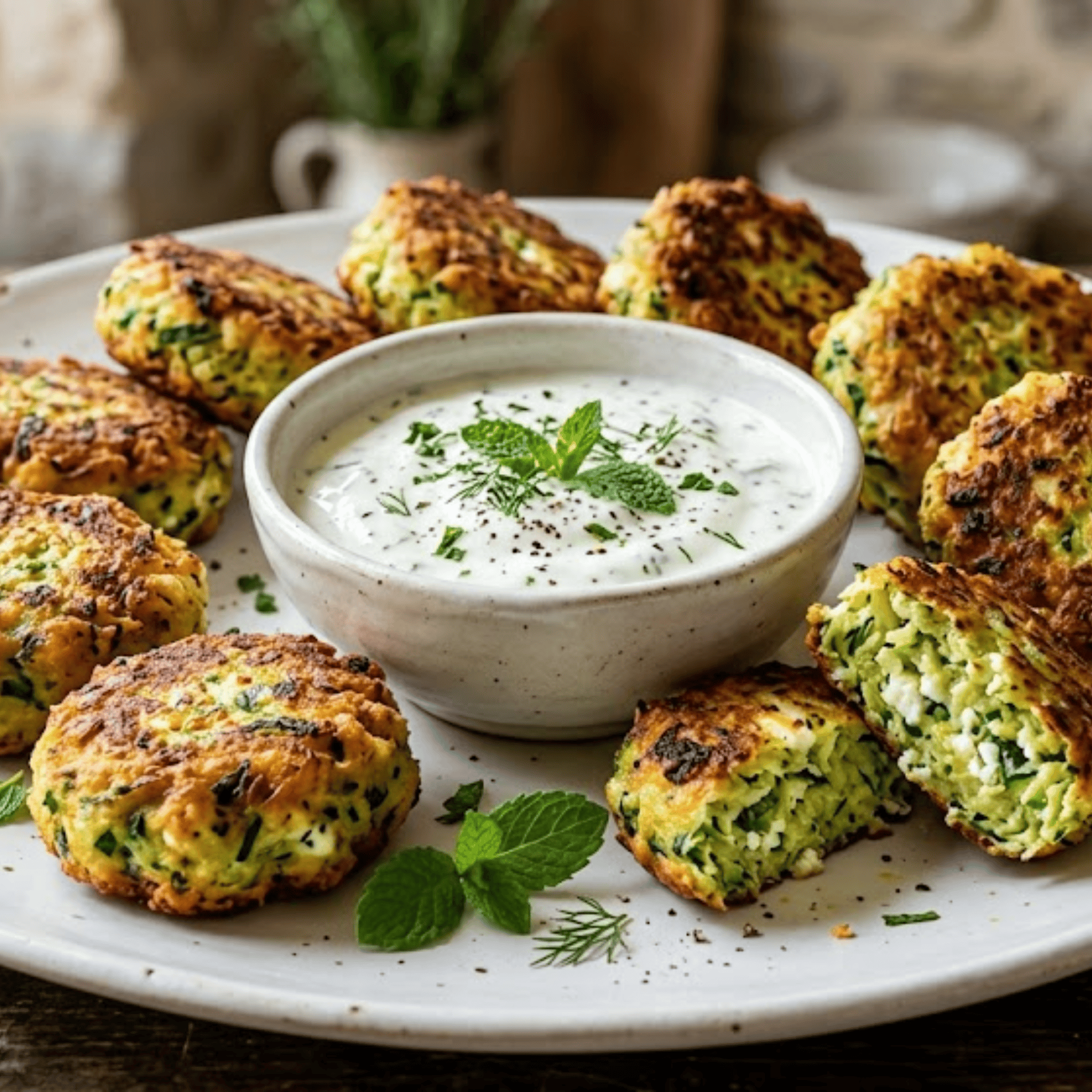 Croquettes de courgettes feta &amp; menthe 
