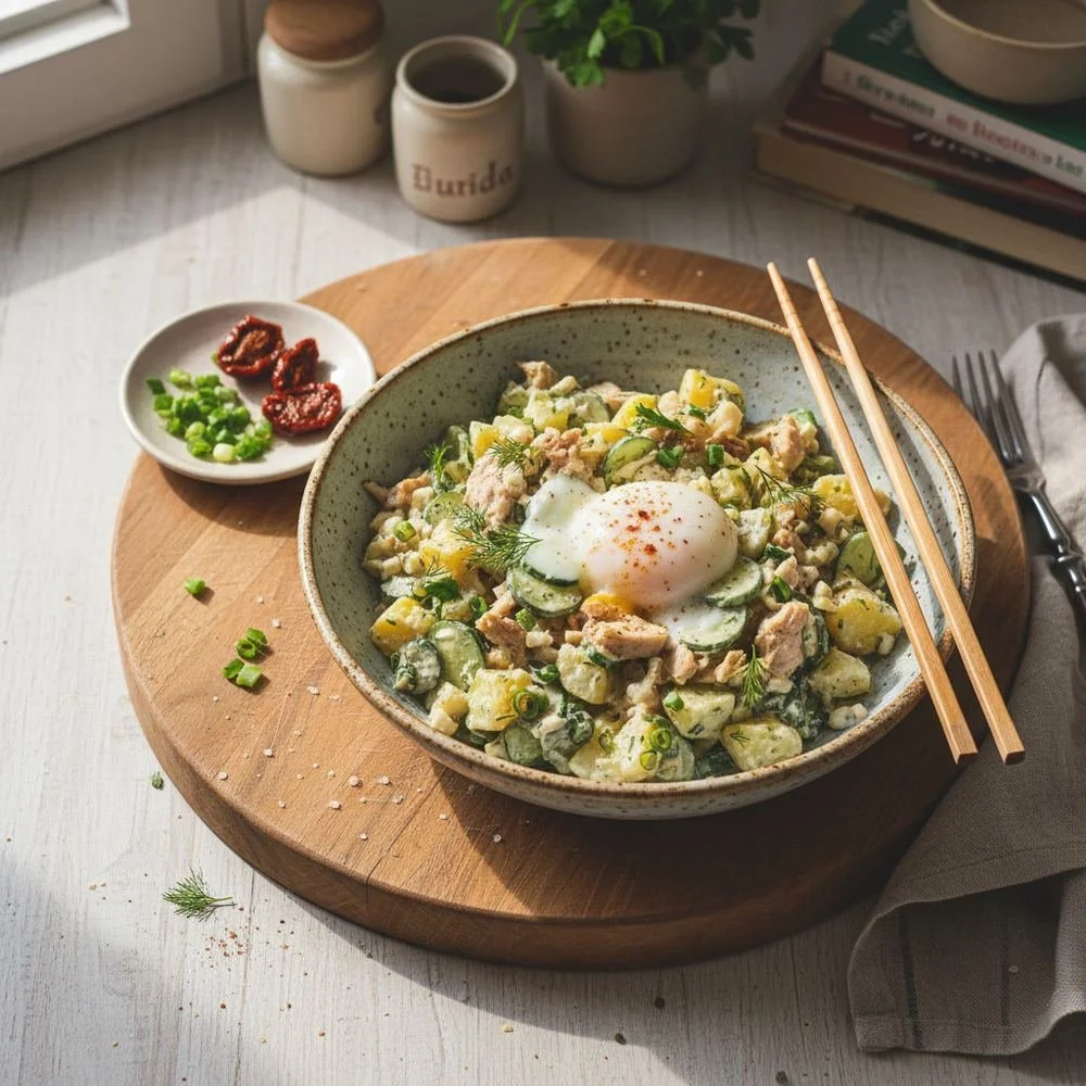 Salade de pommes de terre, truite &amp; aneth