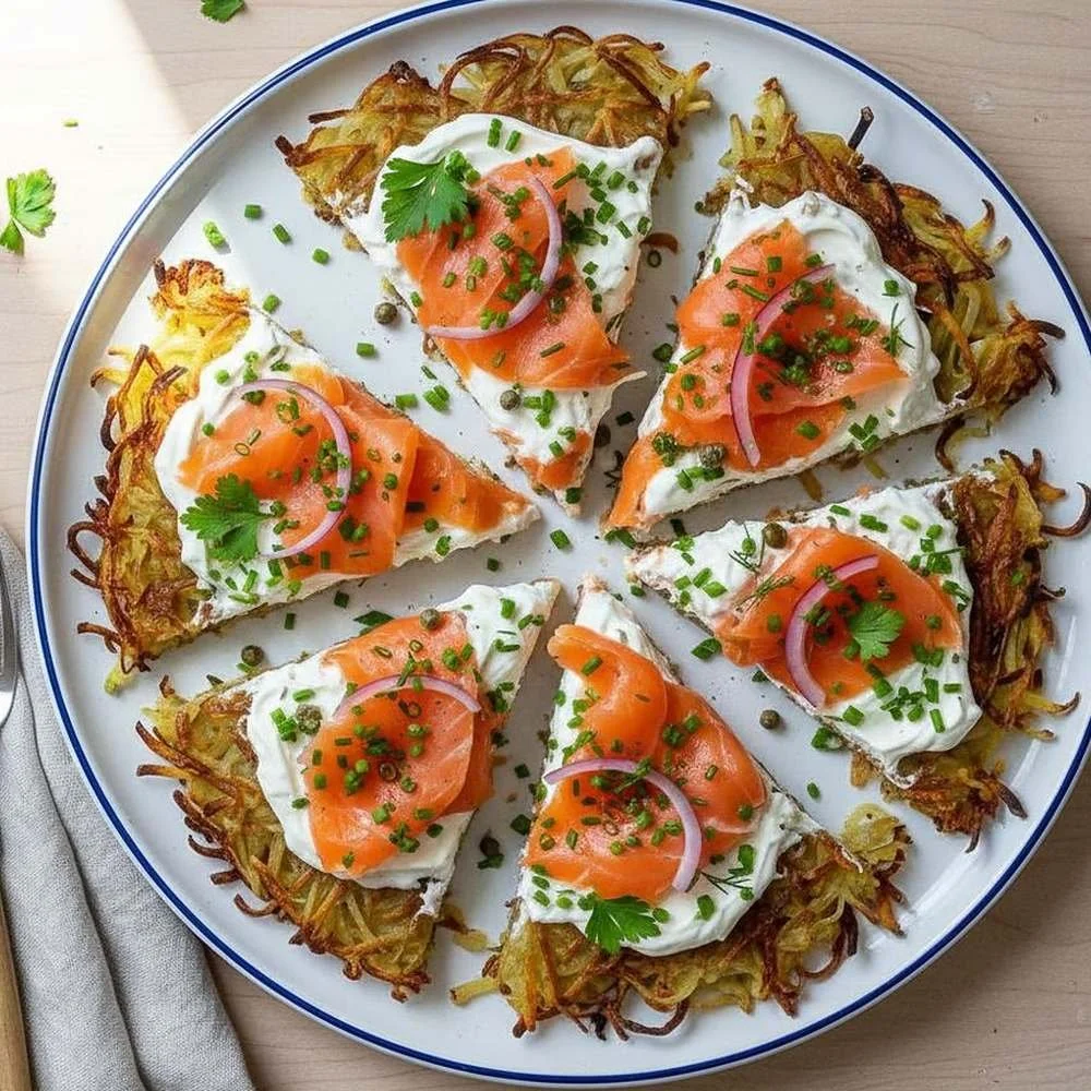 Rösti de pommes de terre &amp; saumon fumé