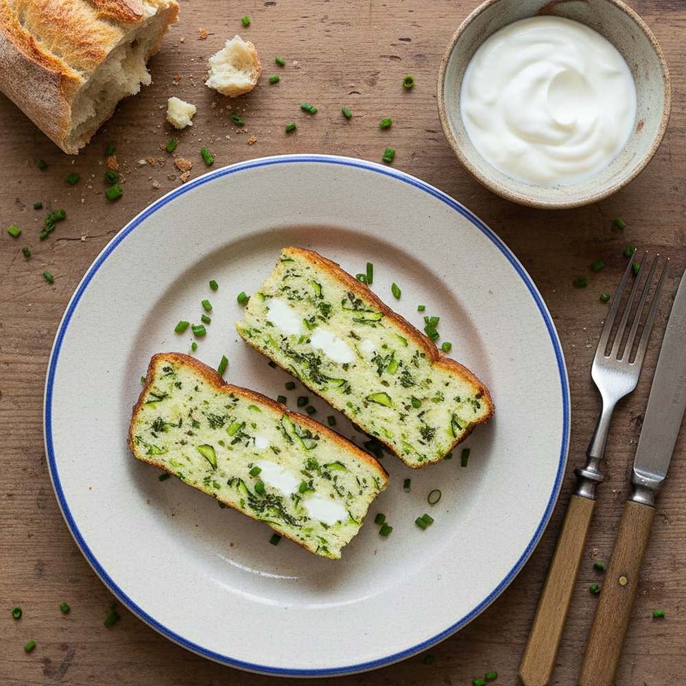 Flan de courgettes au chèvre frais