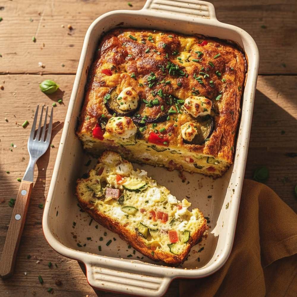 Cake aux aubergines, tomates &amp; feta