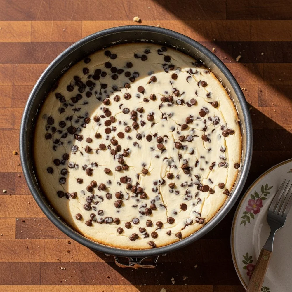 Cheesecake protéiné aux pépites de chocolat