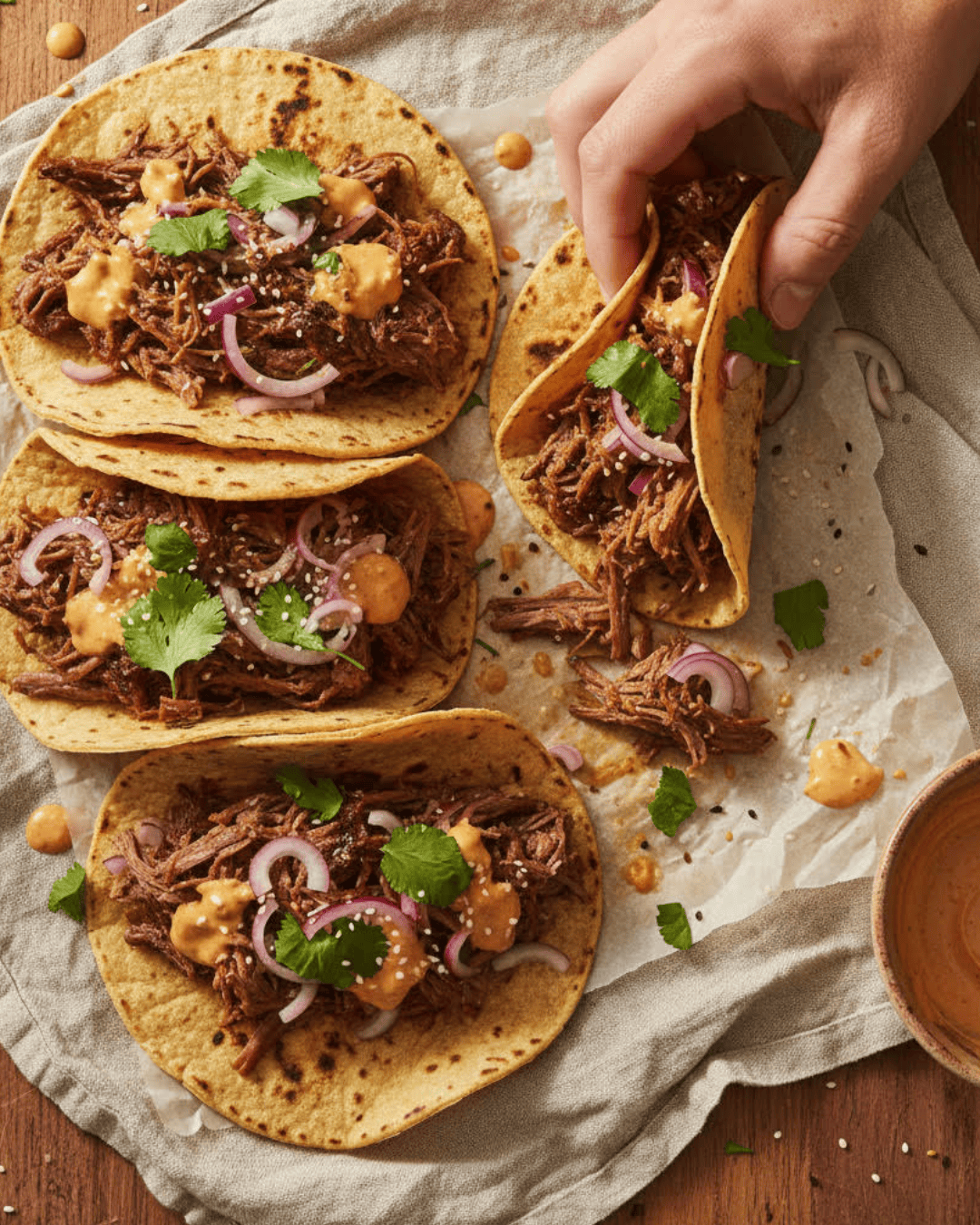 Tacos effiloché gourmand façon famille