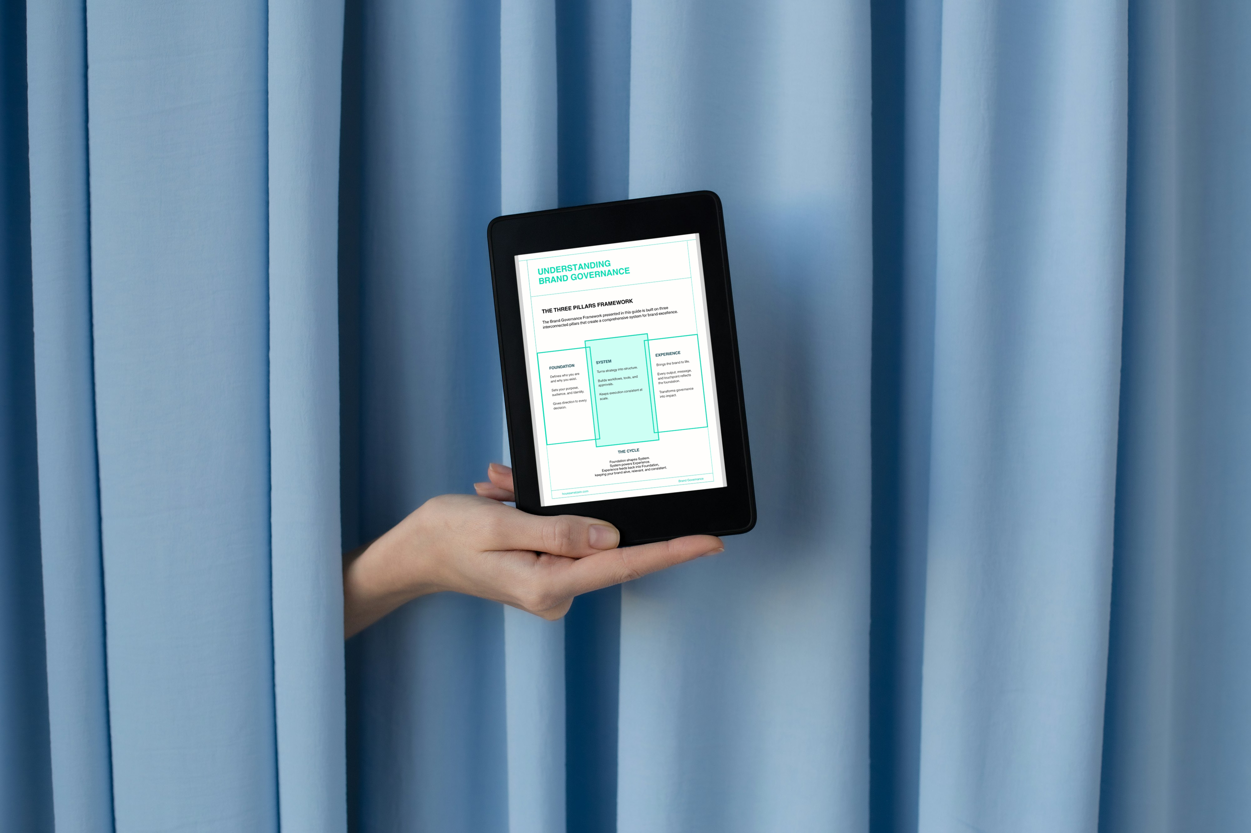 A teaser photo showing the upcoming brand governance guide from Houssam El Zein