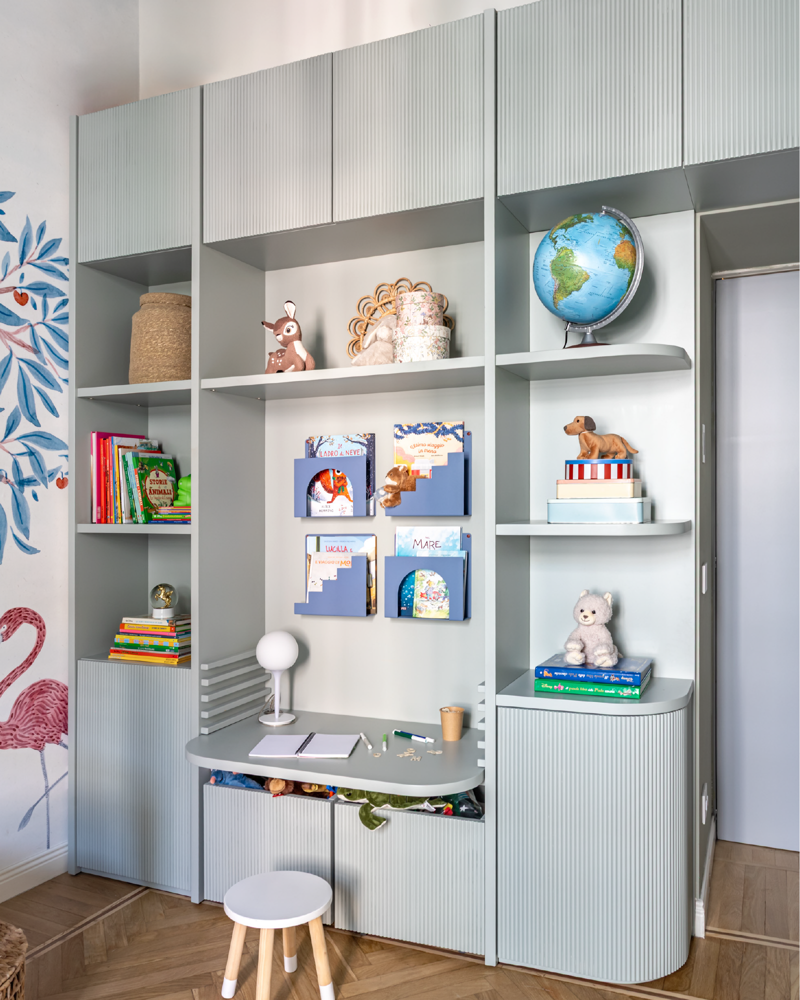 Camera Evolutiva con Soffitto Blu