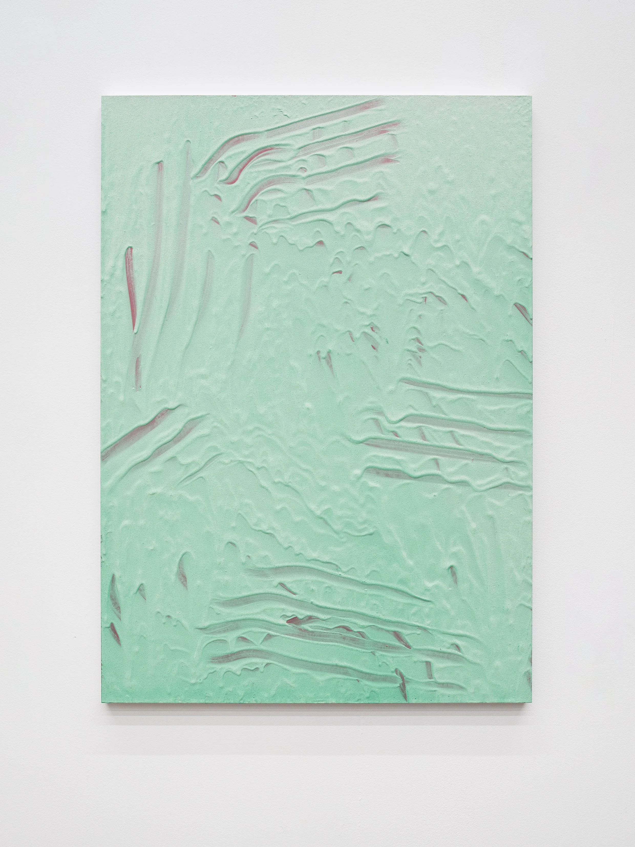 Lukas Thaler
2026
Soluble subjects (touchy and sticky green)
ink, acrylic, kaolin, chalk, marble powder, pigment on aluminium
71.5 x 50 x 2 cm