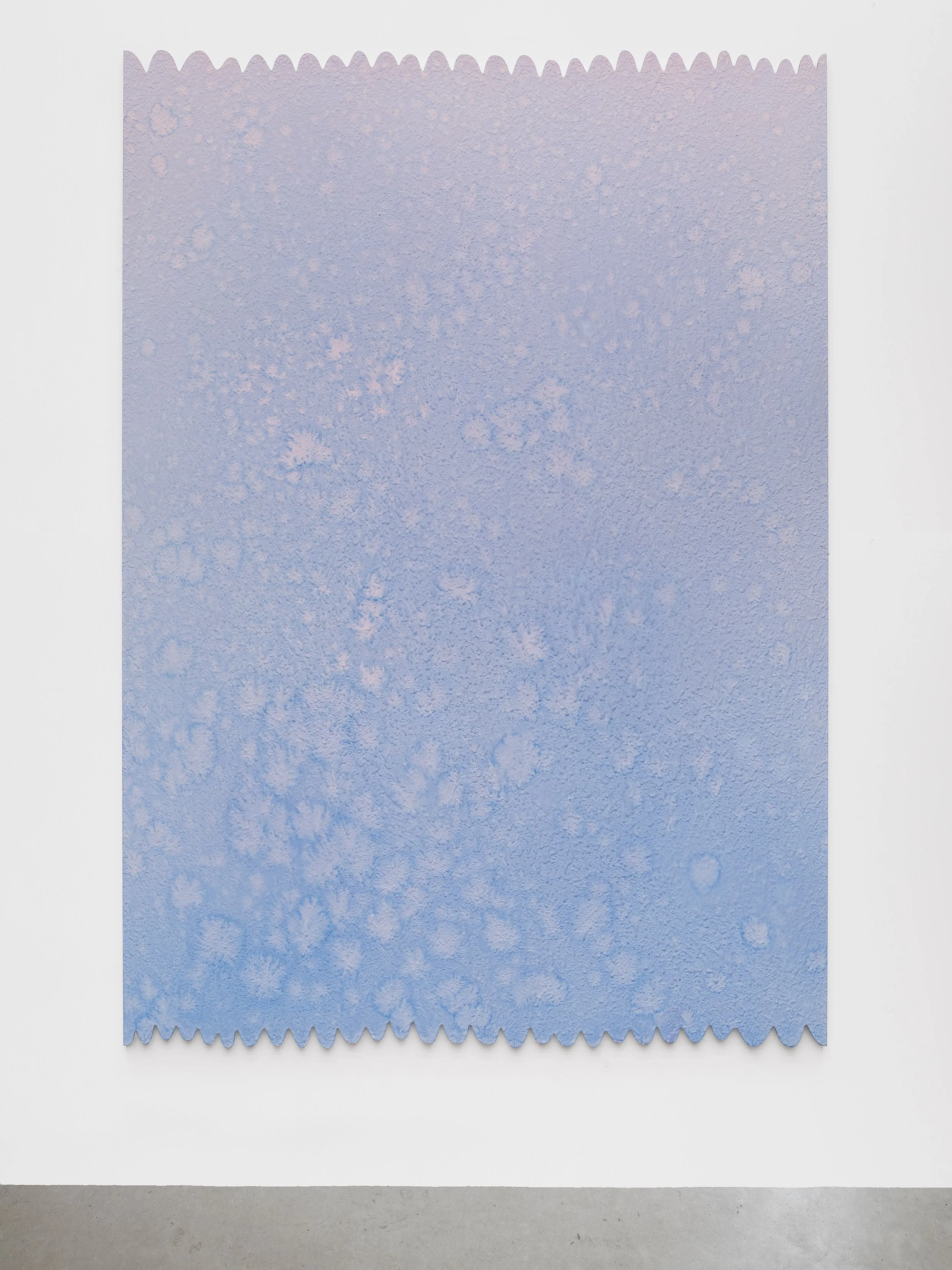 Lukas Thaler
2026
Soluble subjects (double-cut soaked blue and red)
ink, acrylic, kaolin, chalk, marble powder, pigment on aluminium
200 x 141 x 2 cm
