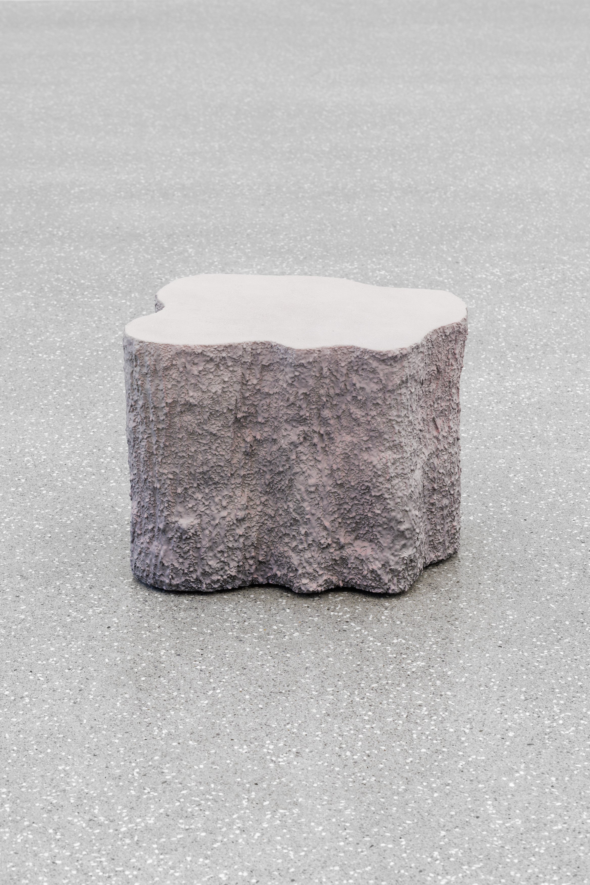 Lukas Thaler
2026
Lag (occasional base)
Acrylic Resin, marble sand, fiberglass, honeycomb cardboard, wood, acrylic ink, polyurethane varnish
37 x 34 x 47 cm