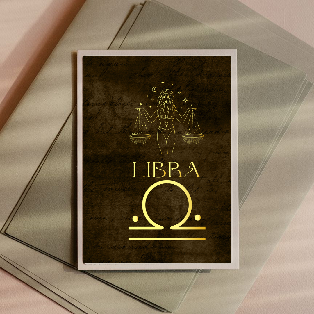 Libra Greeting card