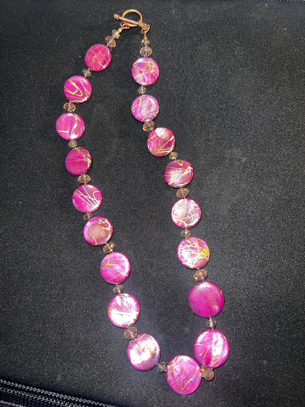 Purple store shell necklace