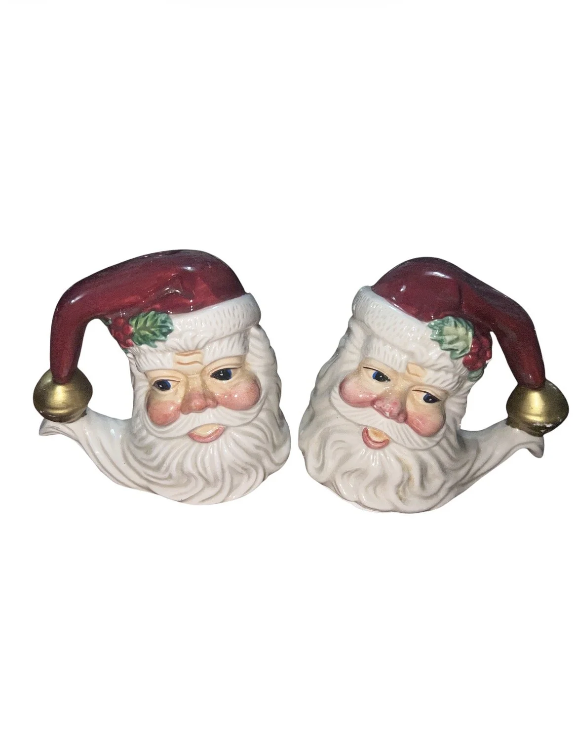 Vintage Omnibus by Fitz & Floyd "Holiday Santa" Salt & Pepper Shaker Set