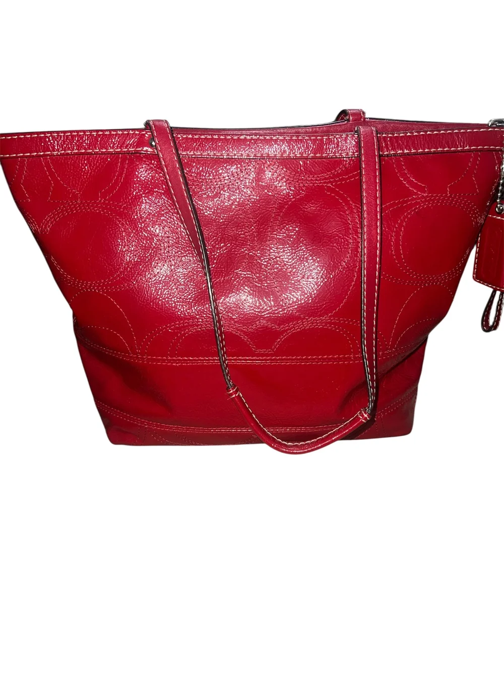 バッグ OLD COACH Large tote bag RED Coach tote bag, Red and pink | eBay