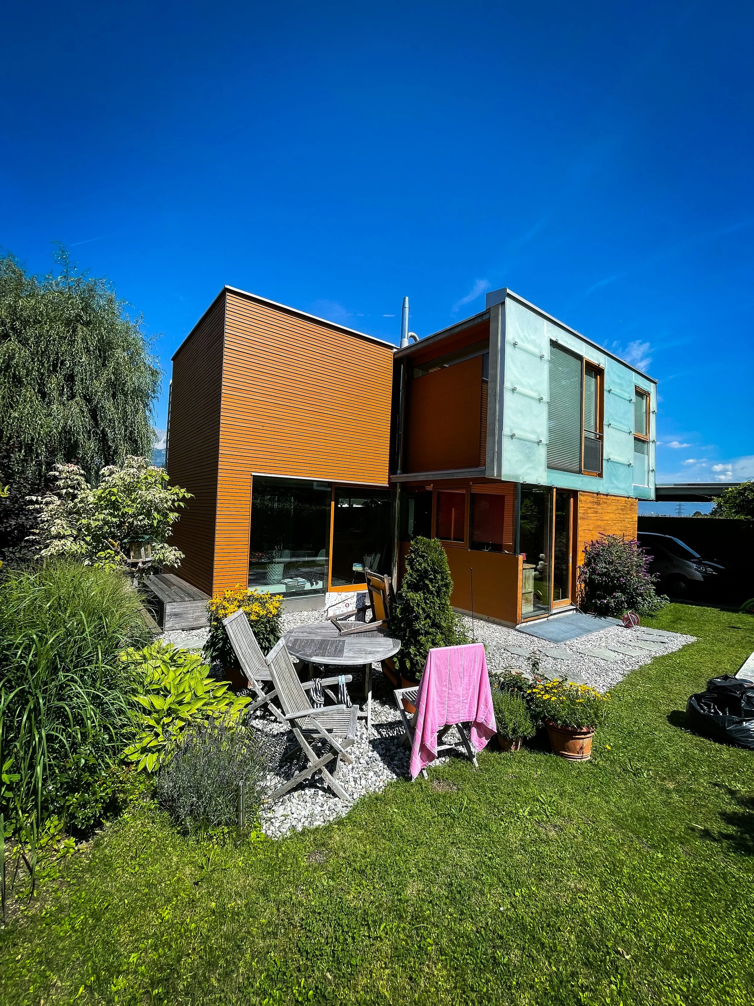 Einfamilienhaus Holzbeschichtung