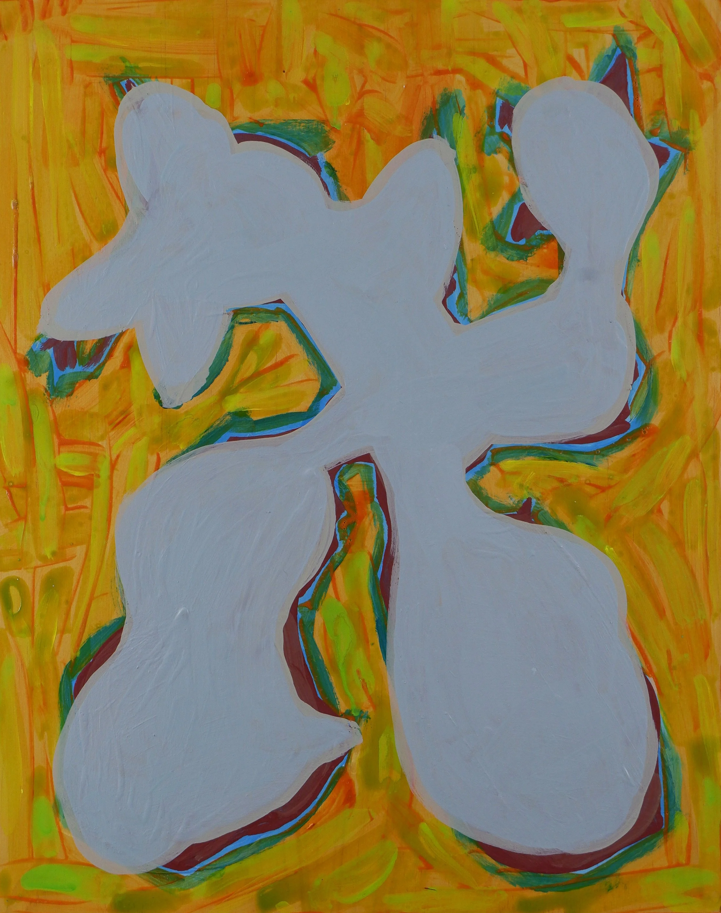 Holes in the ground / Acrylic on Wooden Panel / 28cm x 36cm / 2023