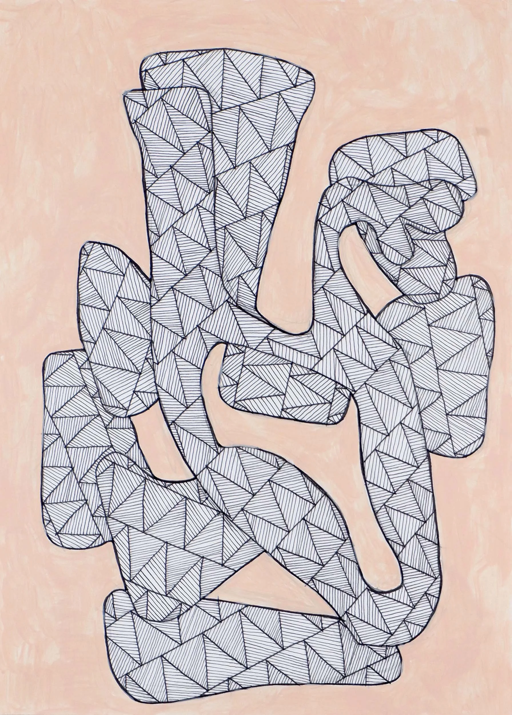 Untitled Drawing / Ink, Acrylic and Pencil on Watercolour Paper / 21 cm x 29cm /2022