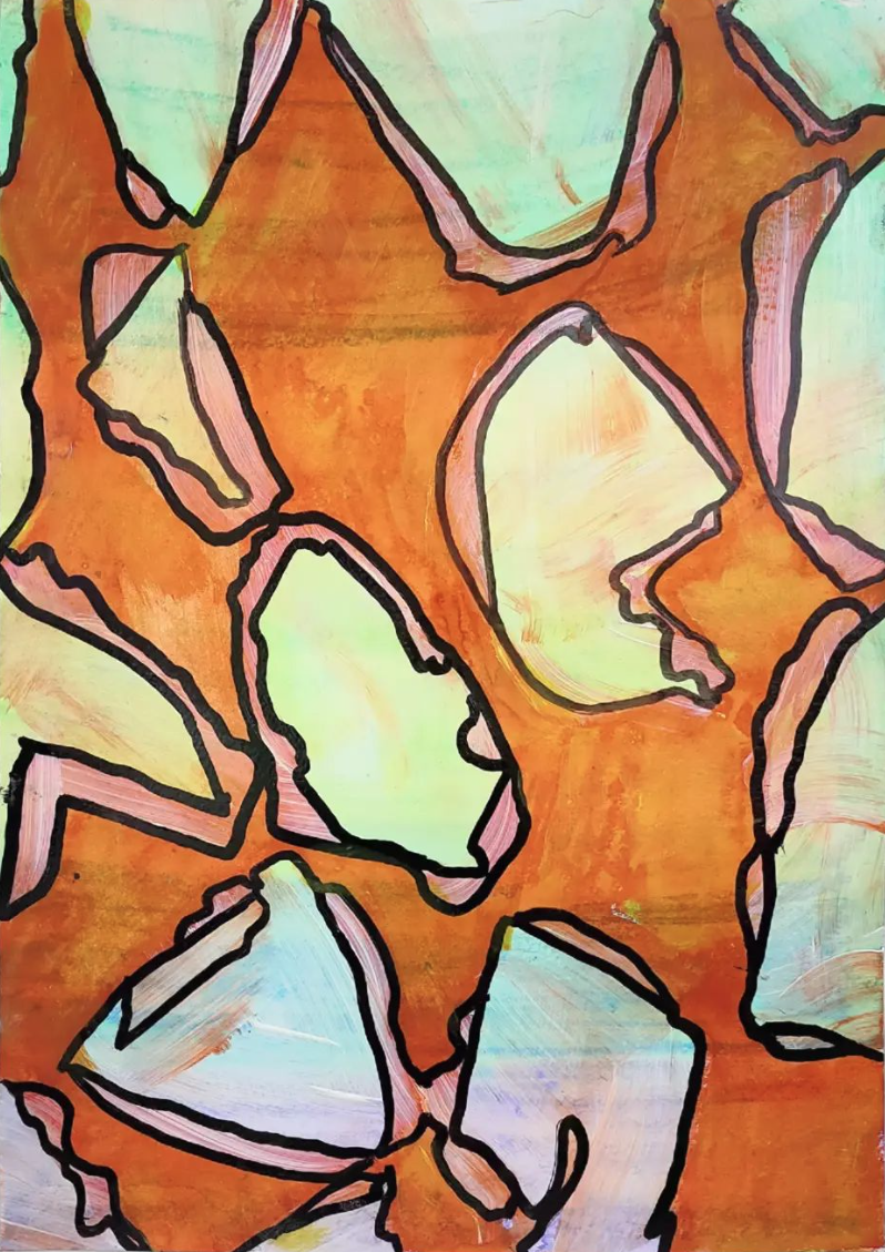 Untitled Drawing / Watercolour and Acrylic on Paper / 21 cm x 29cm /2022