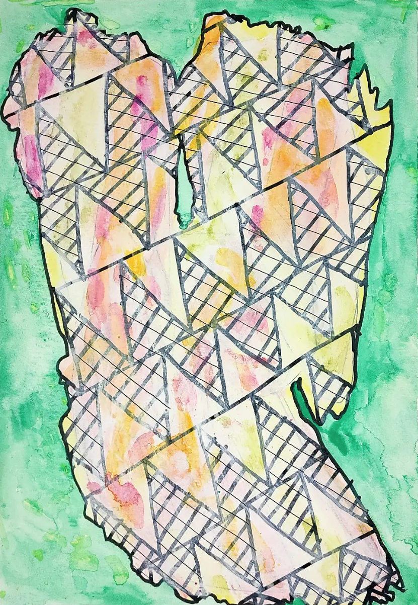 Untitled Drawing / Watercolour and Acrylic on Paper / 21 cm x 29cm /2022