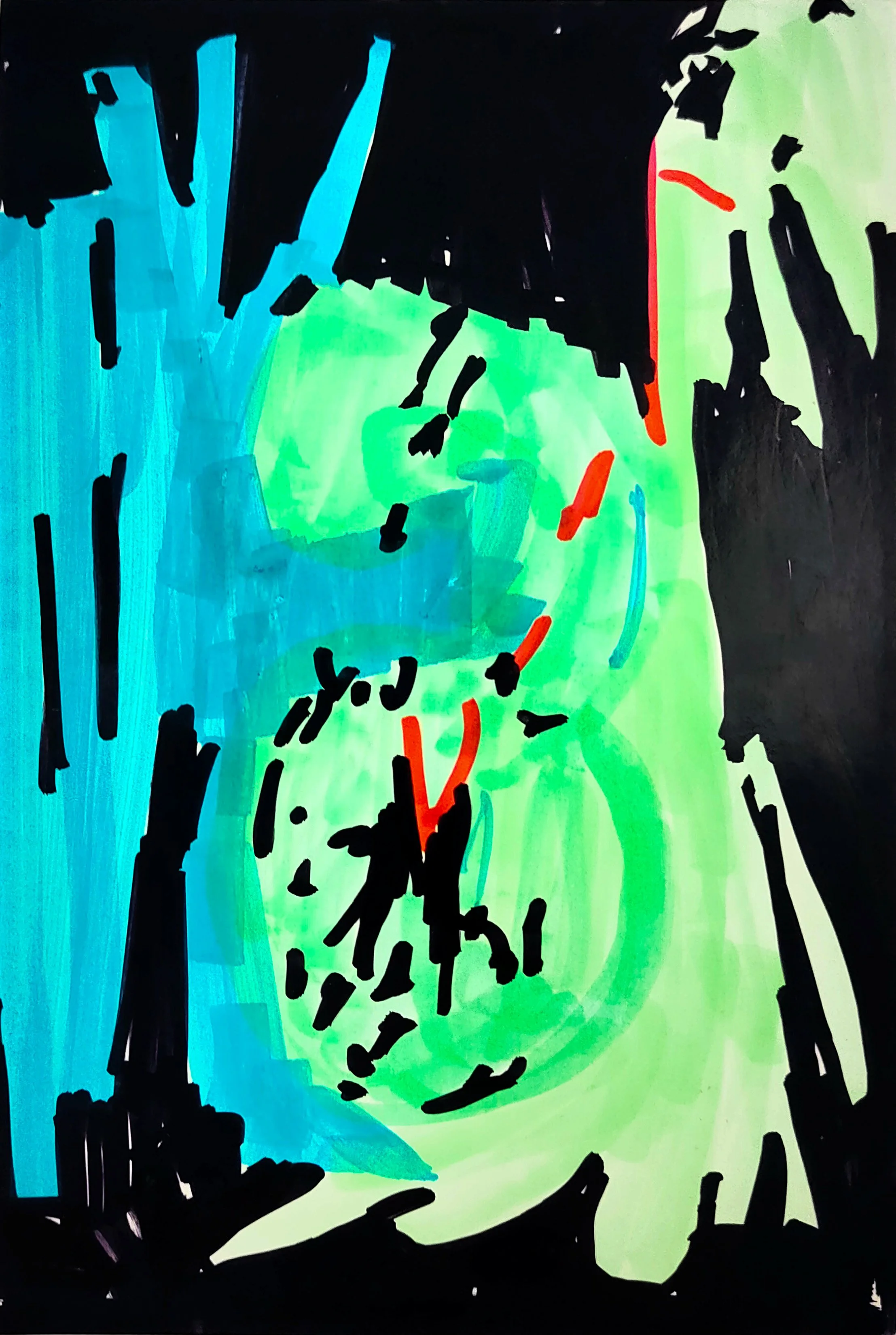 Untitled Drawing / Pen and Marker on Inkjet Paper / 10.16 cm x 15.24 cm /2010