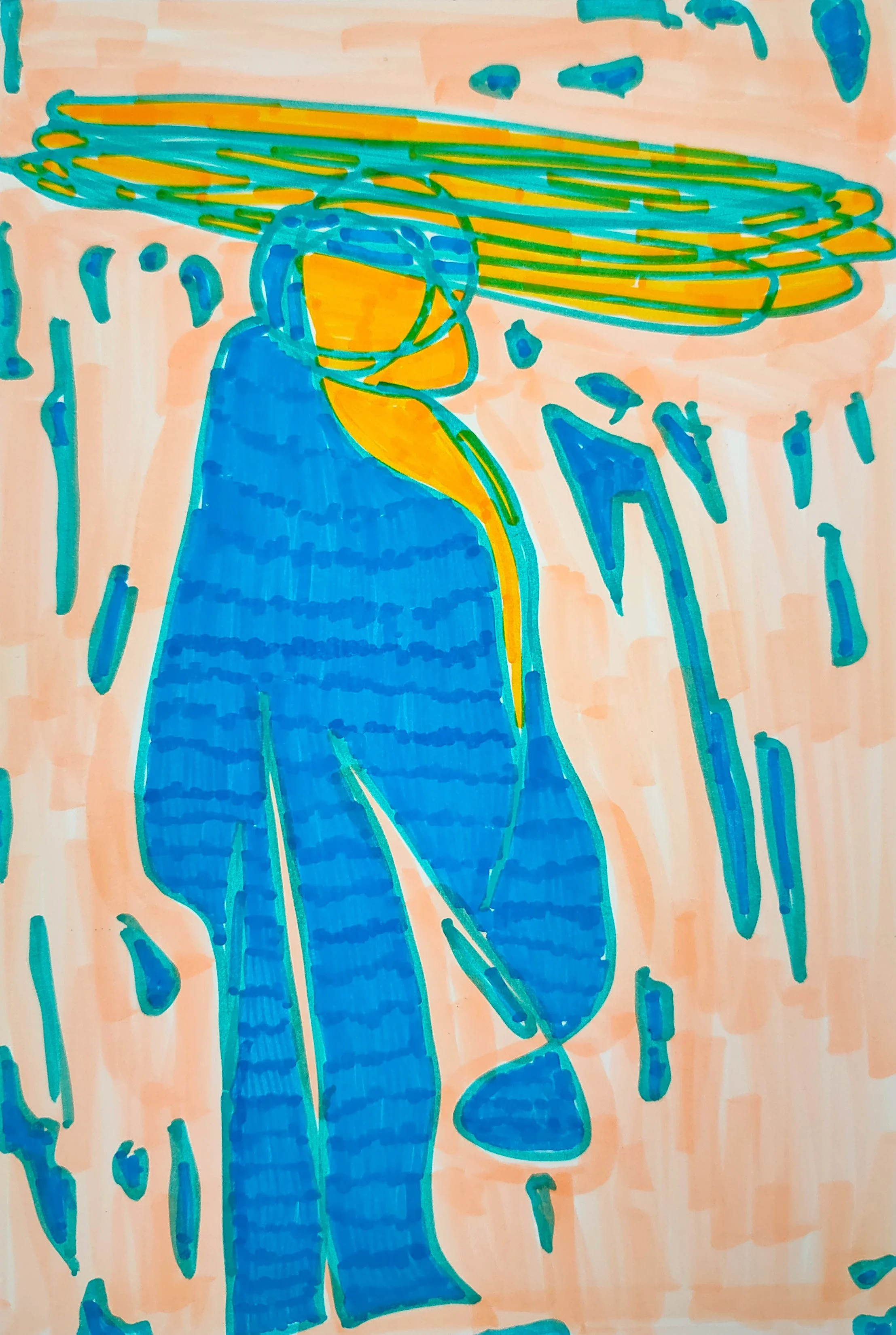 Untitled Drawing / Pen and Marker on Inkjet Paper / 10.16 cm x 15.24 cm /2010