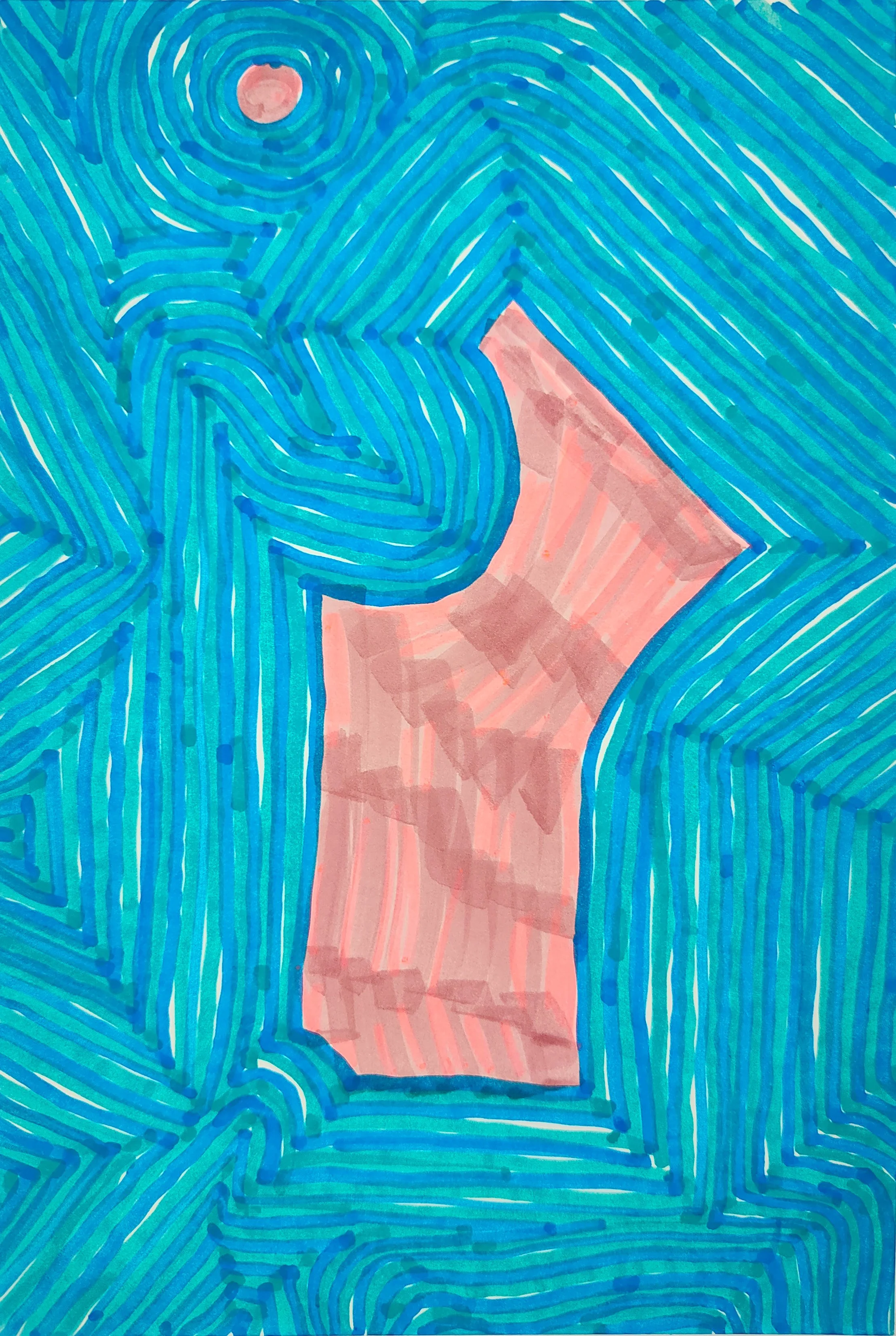 Untitled Drawing / Pen and Marker on Inkjet Paper / 10.16 cm x 15.24 cm /2010