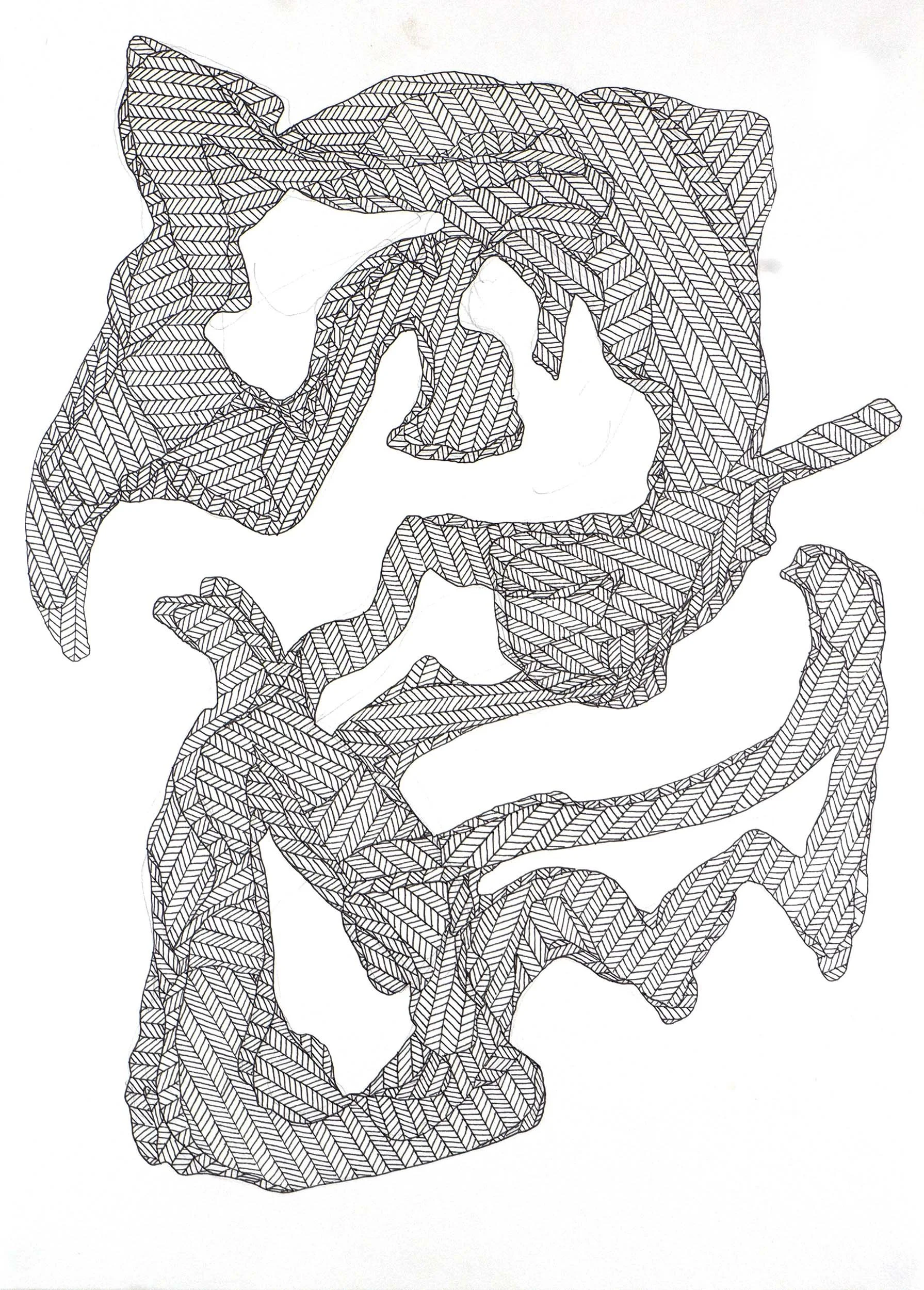 Untitled Drawing / Ink and Pencil on Watercolour Paper / 29 cm x 42cm /2022