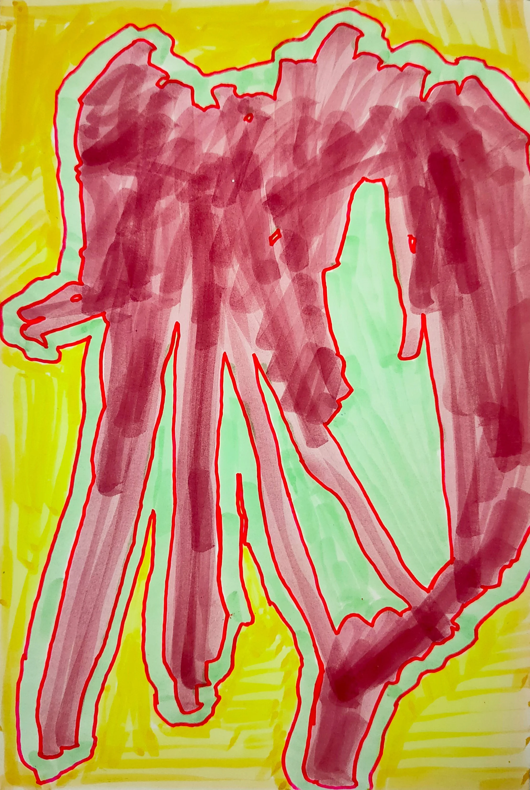 Untitled Drawing / Pen and Marker on Inkjet Paper / 10.16 cm x 15.24 cm /2010