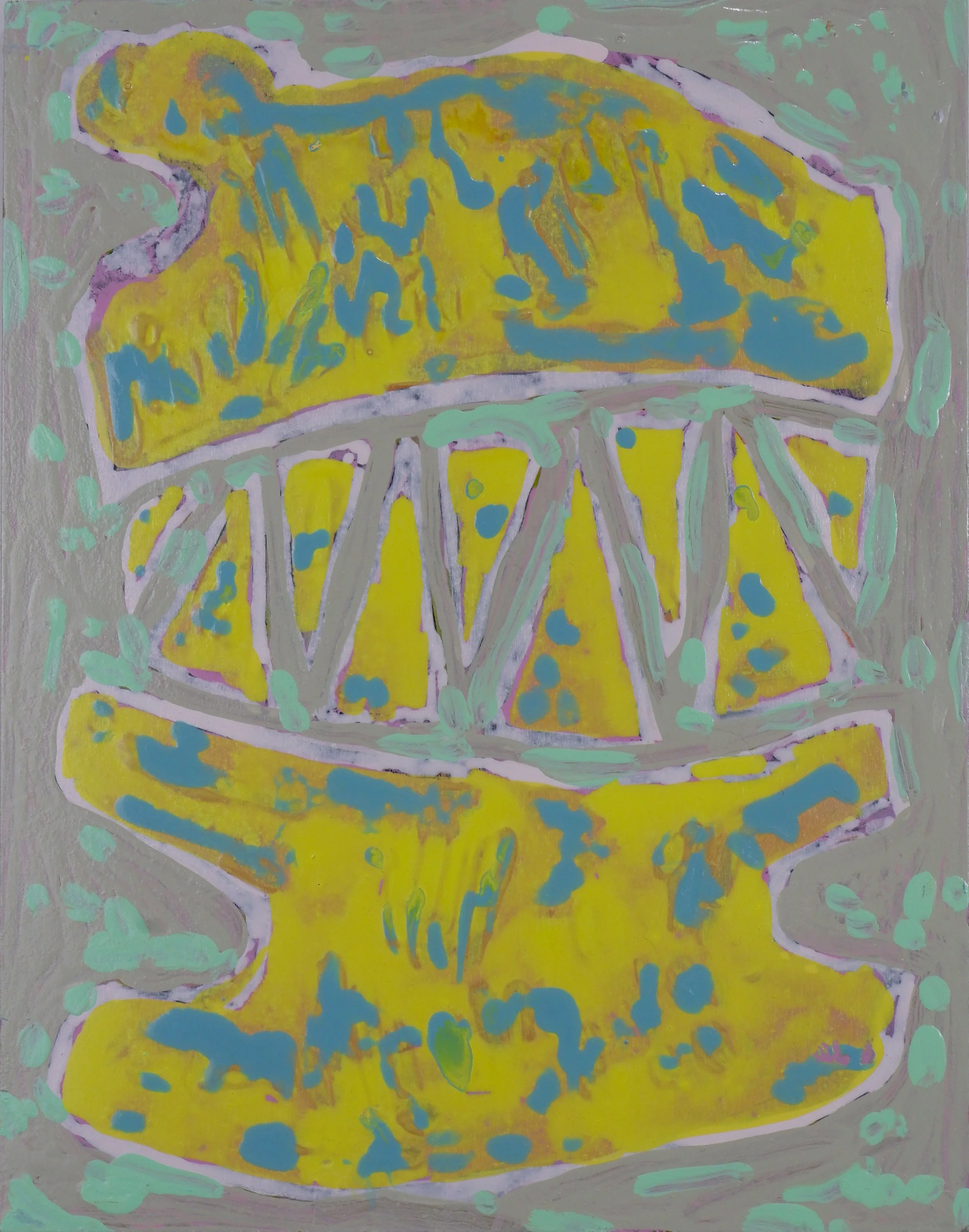 Stuck in somebody's ideas / Acrylic on Wooden Panel / 28cm x 36cm / 2024