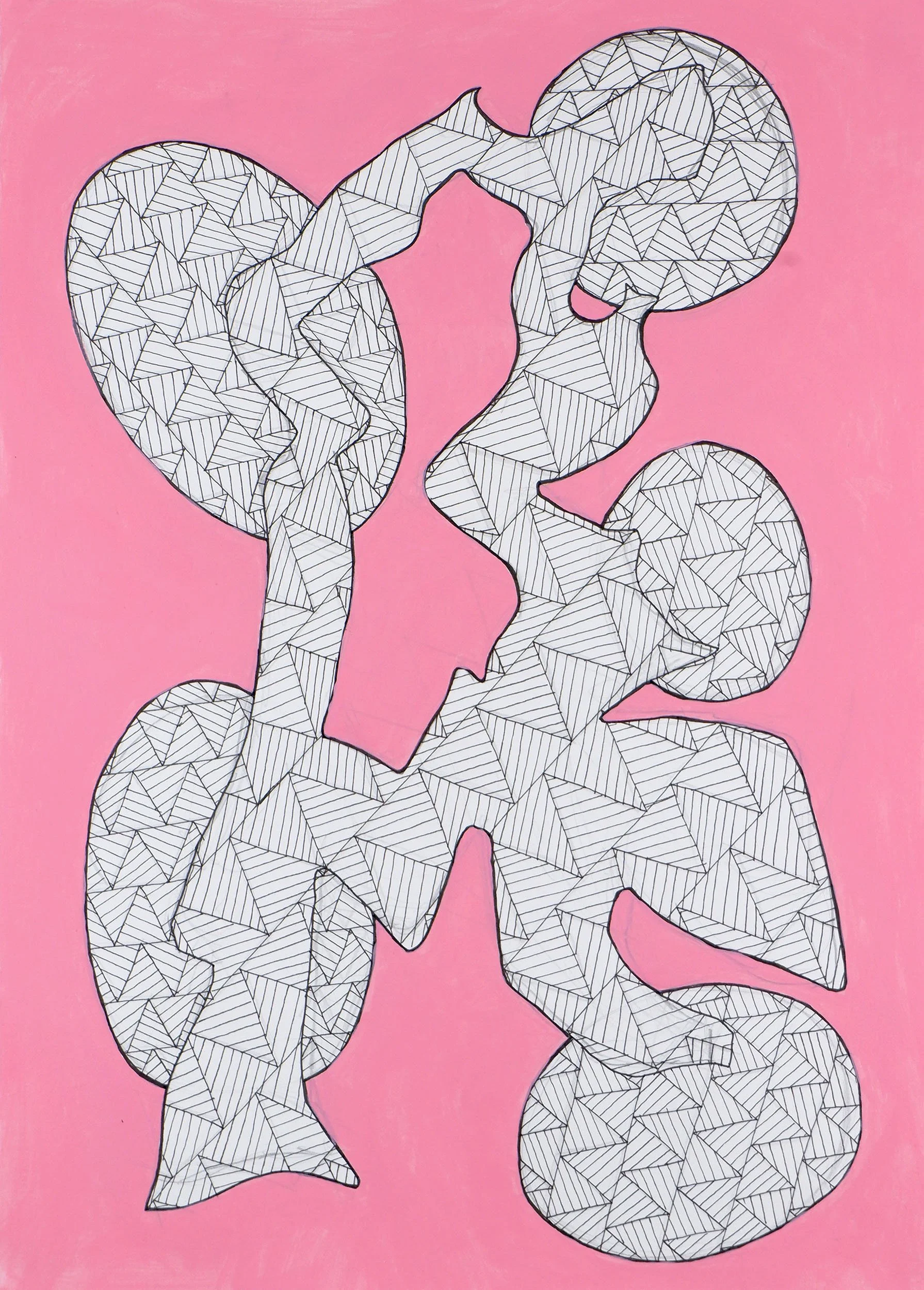 Untitled Drawing / In, Acrylic and Pencil on Watercolour Paper / 29 cm x 42cm /2022