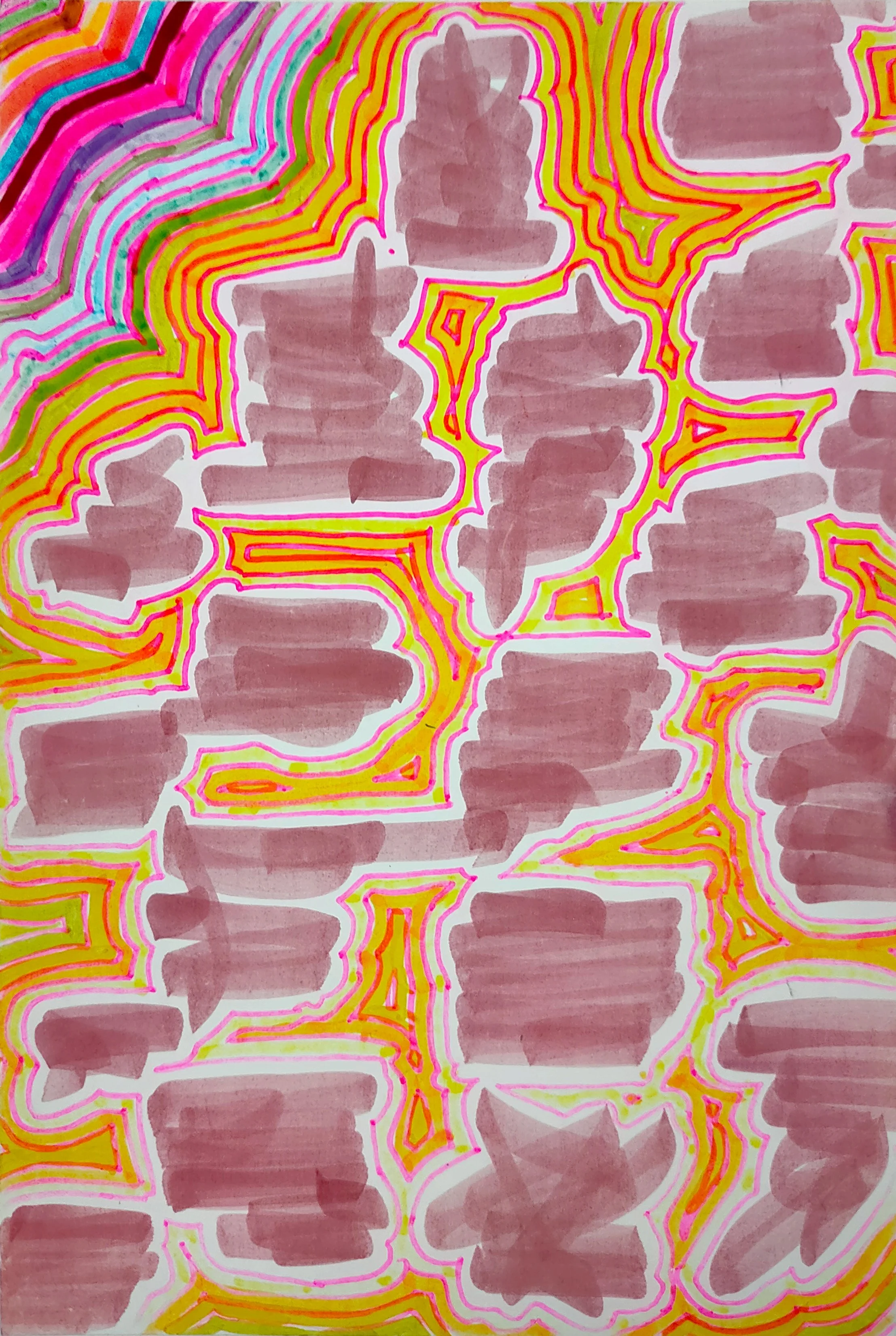 Untitled Drawing / Pen and Marker on Inkjet Paper / 10.16 cm x 15.24 cm /2010