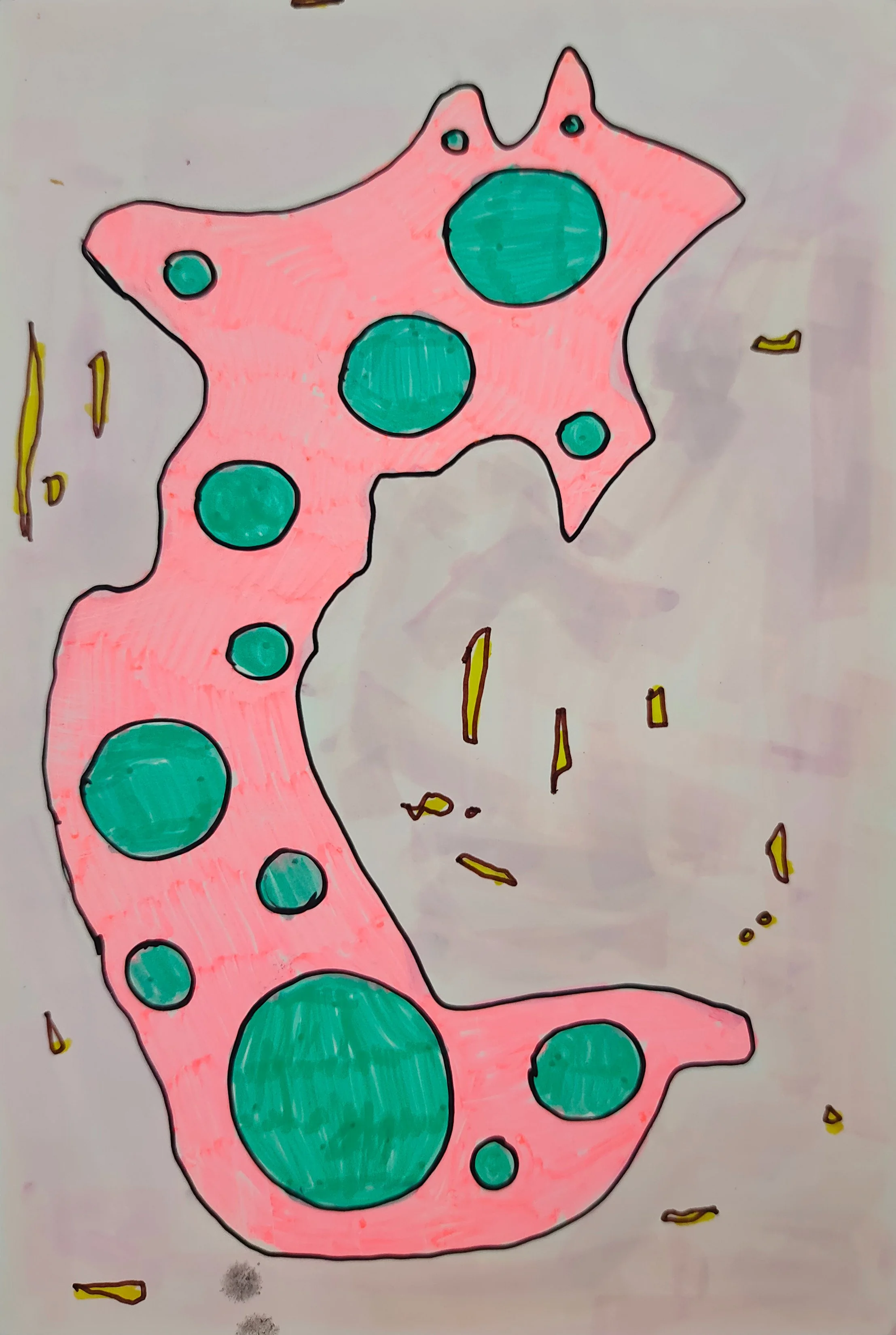 Untitled Drawing / Pen and Marker on Inkjet Paper / 10.16 cm x 15.24 cm /2010