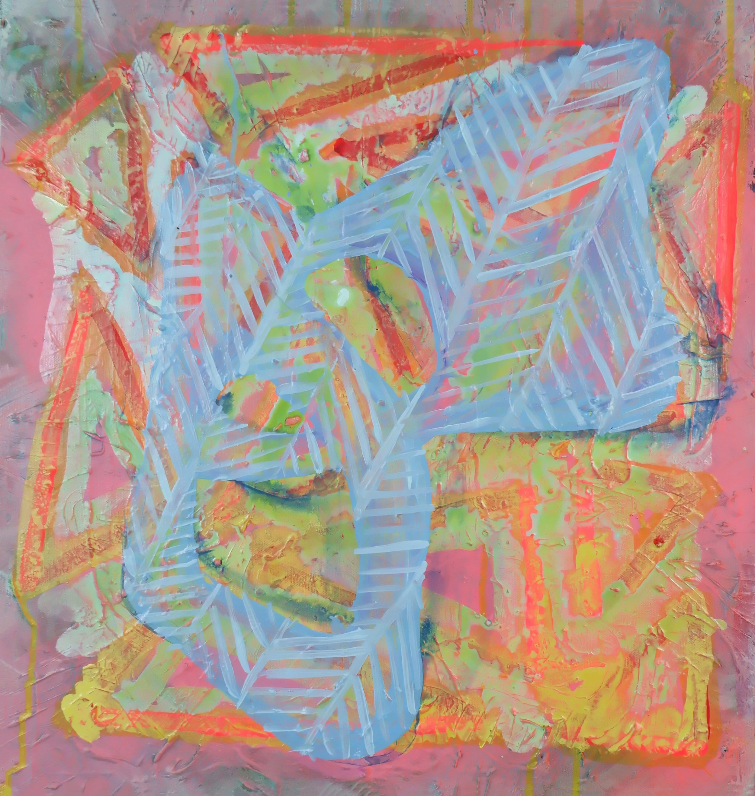 SD Card full of Jpegs /
Acrylic on Canvas / 
47cm x 49cm  /
2020