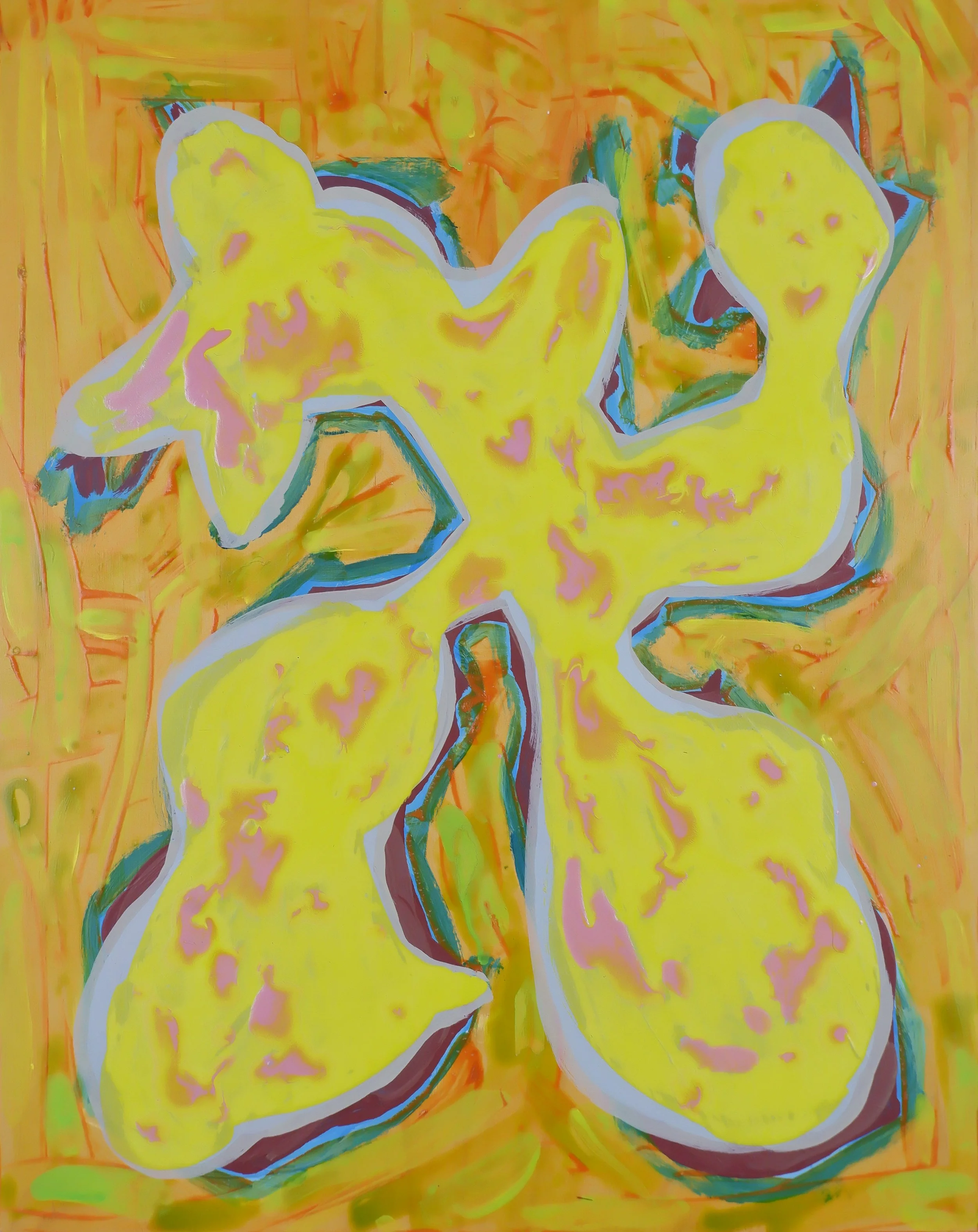We all admire the artist who wrestled with paint on canvas like a child with a fidget spinner / Acrylic on Wooden Panel / 28cm x 36cm / 2024