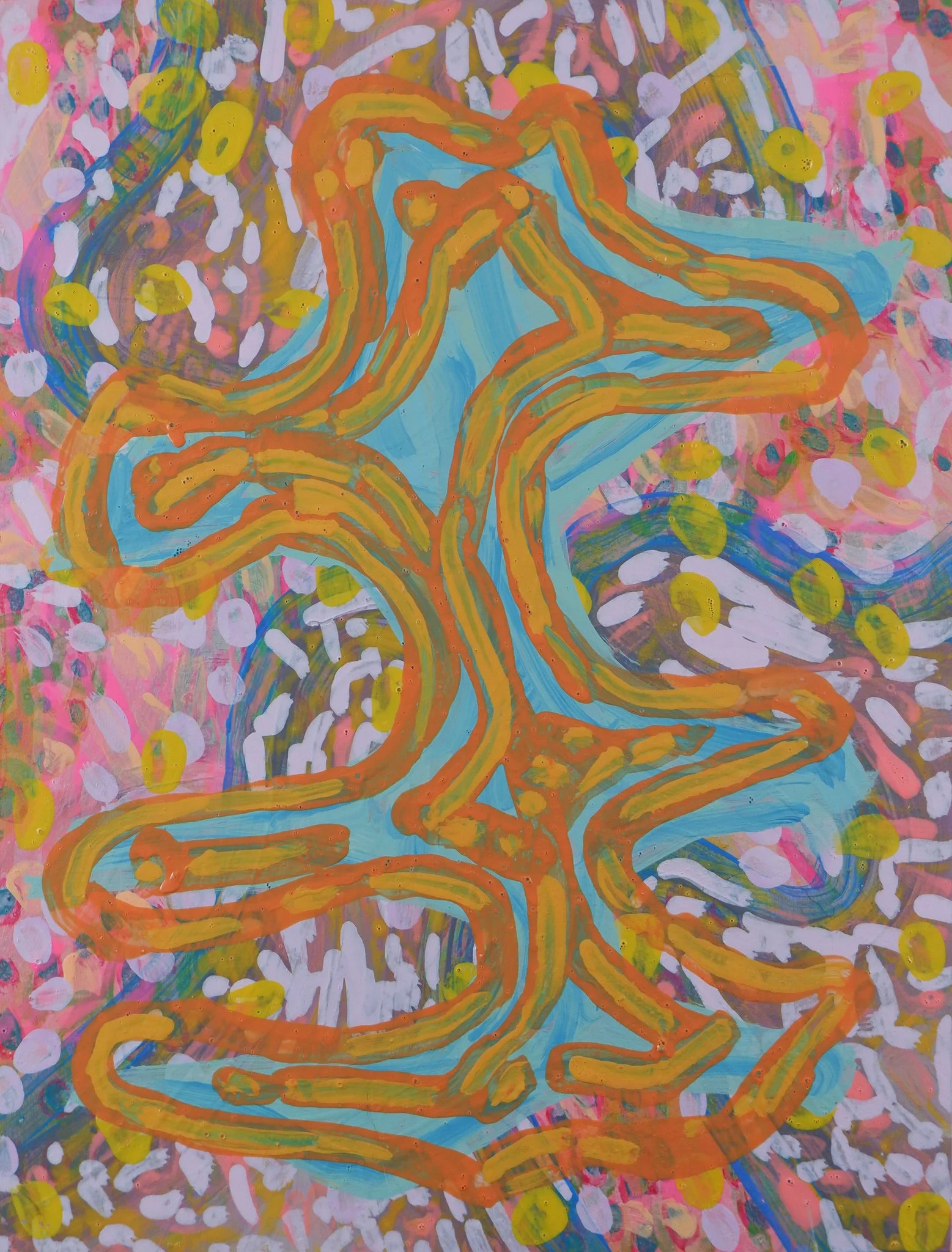It's a lie but it's sometimes magical / Acrylic on Wooden Panel / 30cm x 40cm / 2023